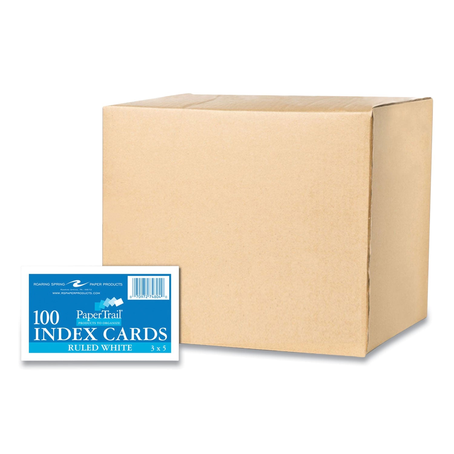 White Index Cards | Narrow Ruled, 3x5, 100-Pack
