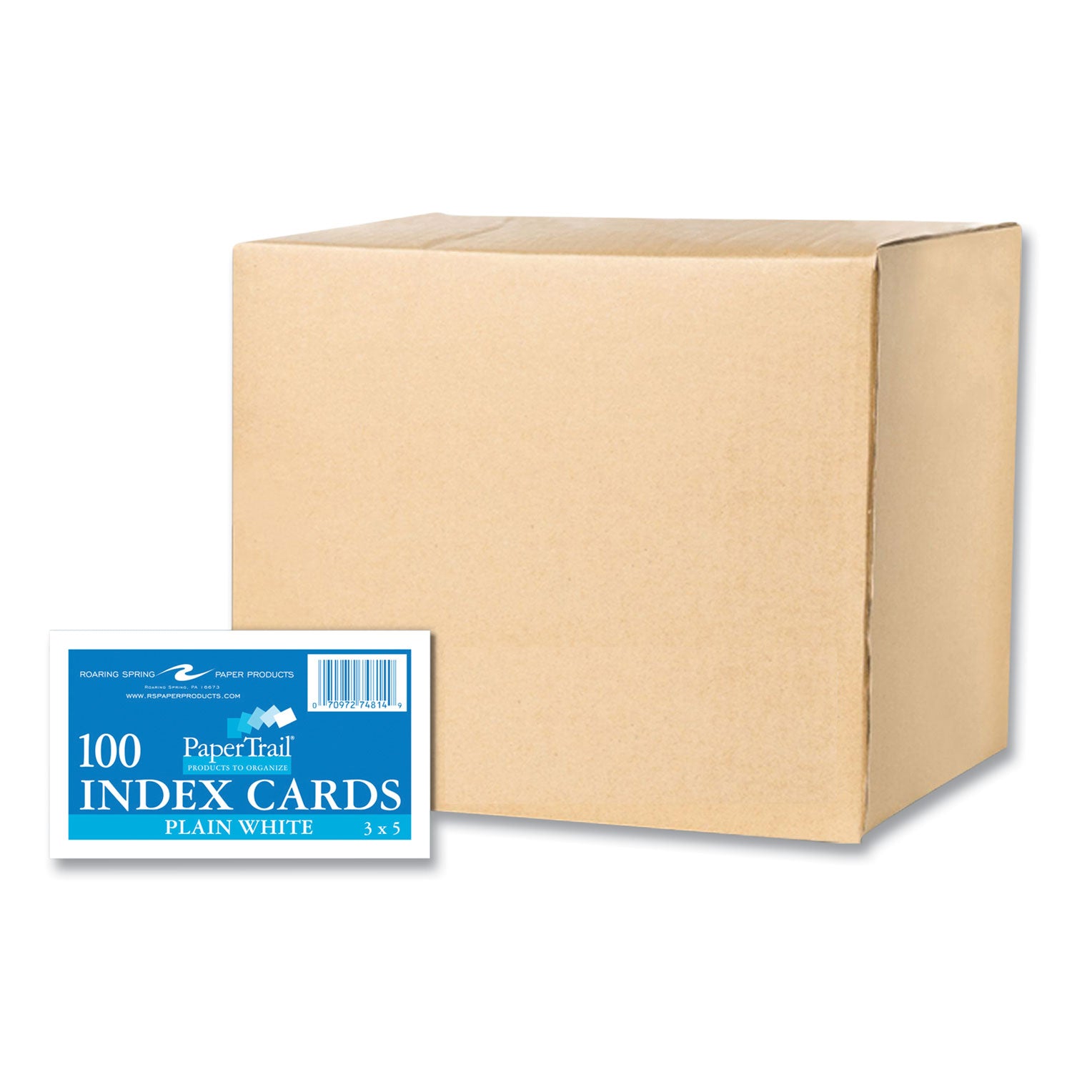 White Index Cards | 3x5, Unruled, 100-Pack