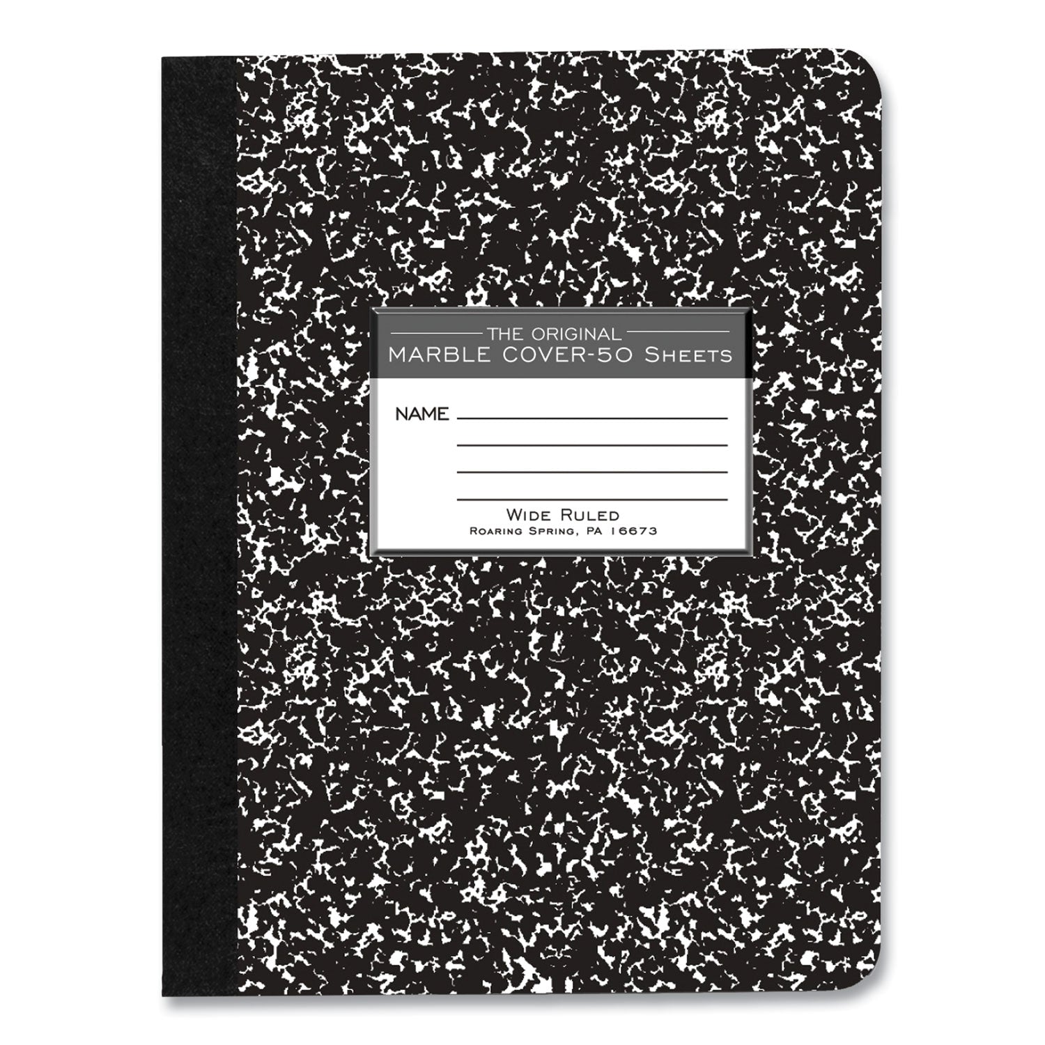 Hardcover Marble Composition Book | Wide, 50 Sh