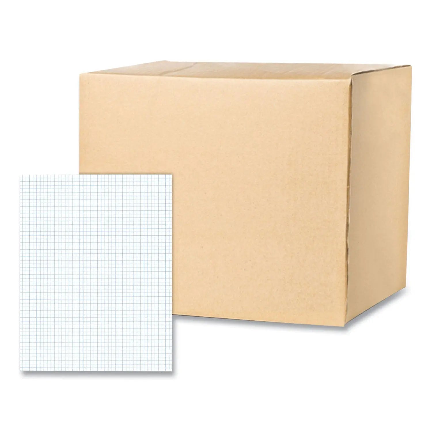 Roaring Spring® Gummed Pad, 5 sq/in Quadrille Rule, 50 White 8.5 x 11 Sheets, 72/Carton