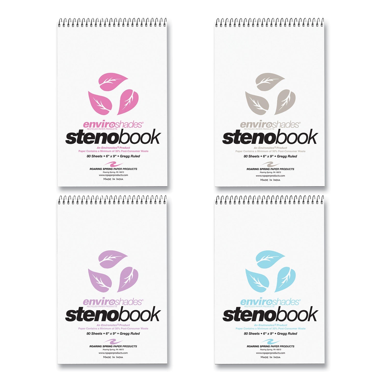 EnviroShades Steno Pad | Gregg Rule, Asst. 24-pk