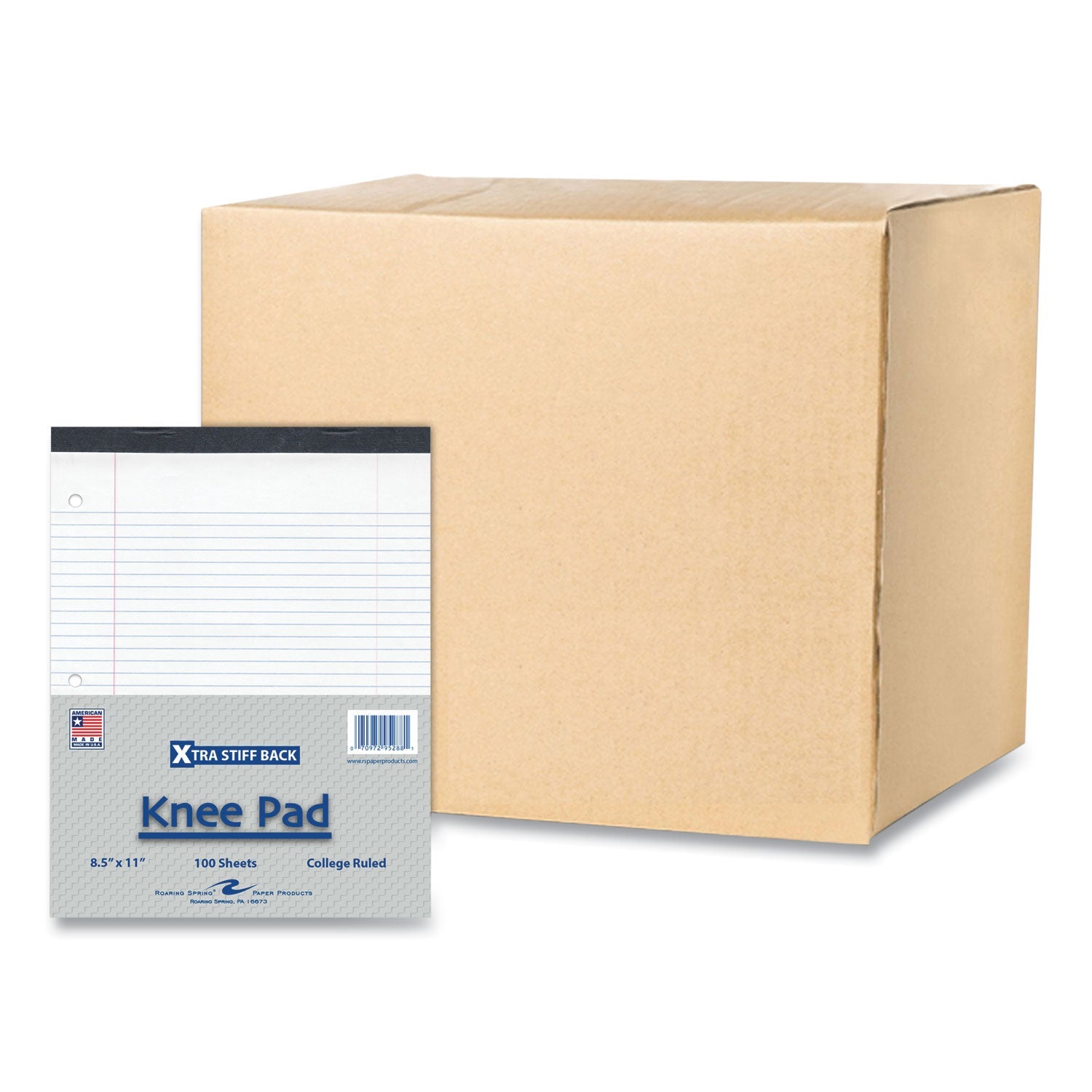 Stiff-Back Pad | College Rule, 100 Sheets, White