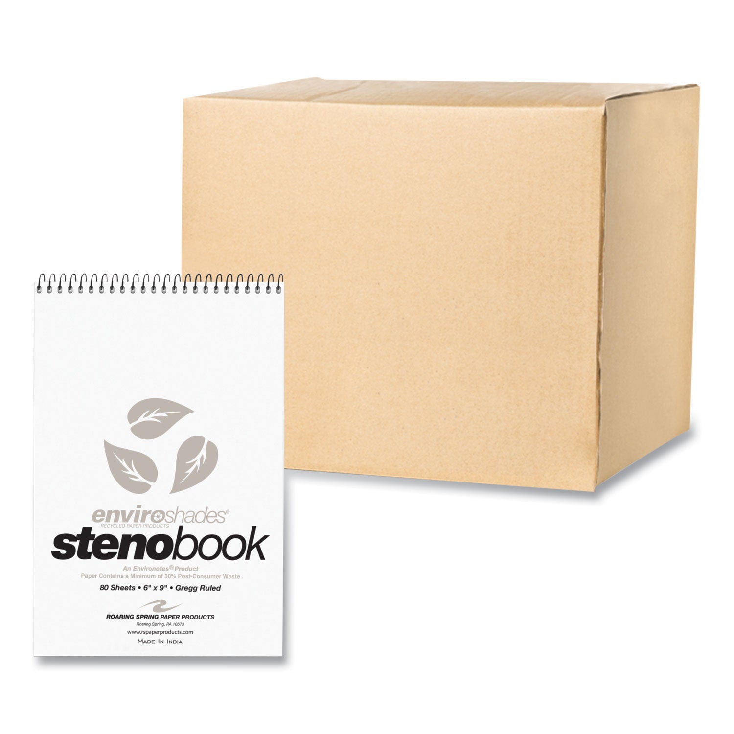 EnviroShades Steno Pad | Gregg Rule, Gray, 24-pk