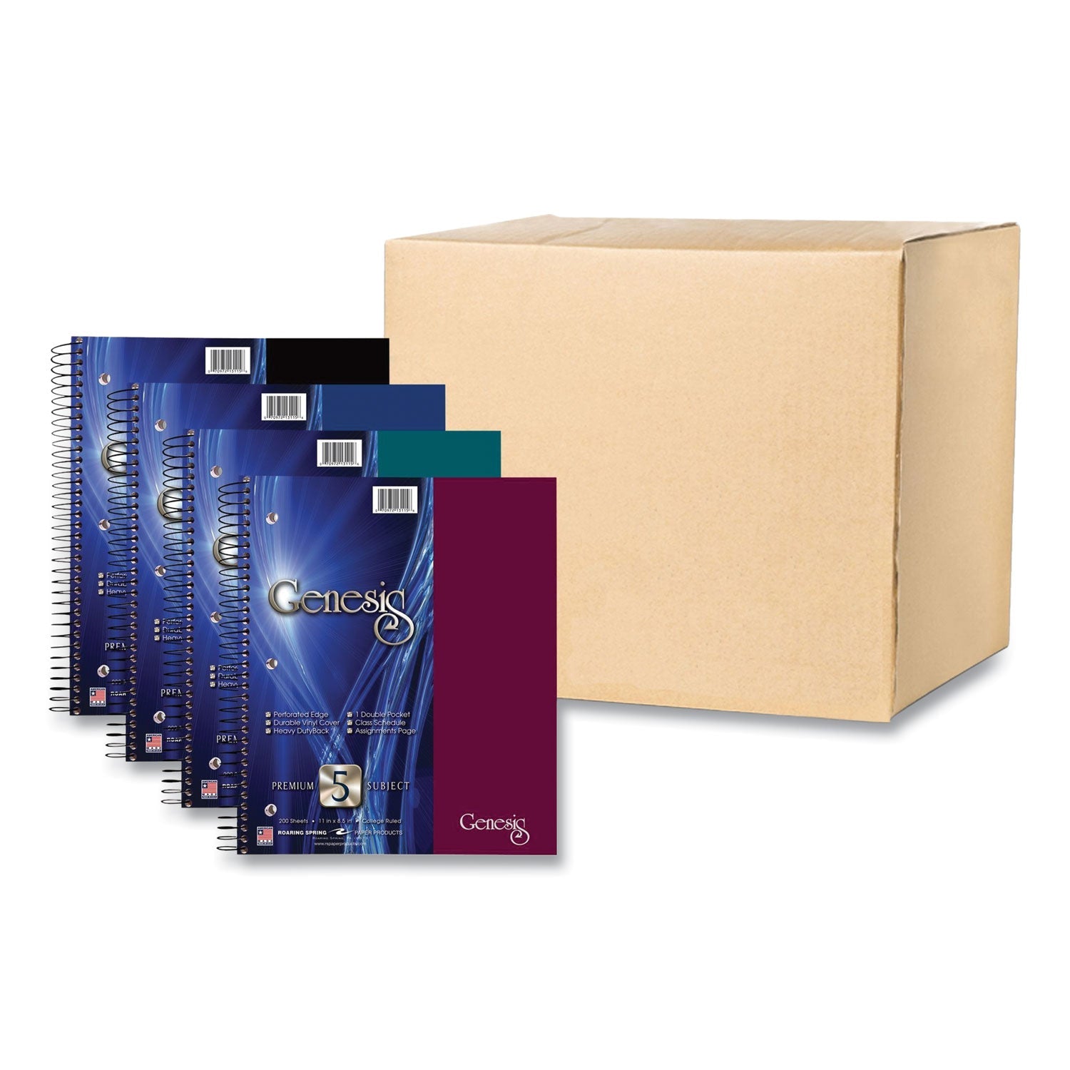 Genesis 5-Subject Notebook | College Rule, Asst.