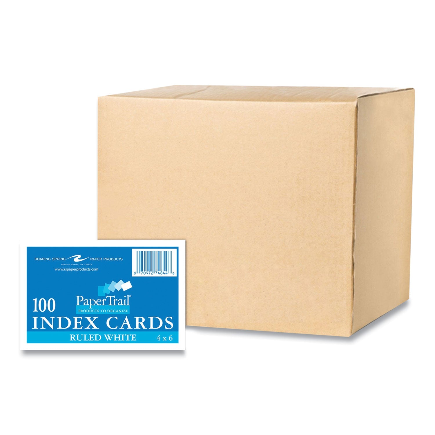 White Index Cards | Narrow Ruled, 4x6, 100-Pack