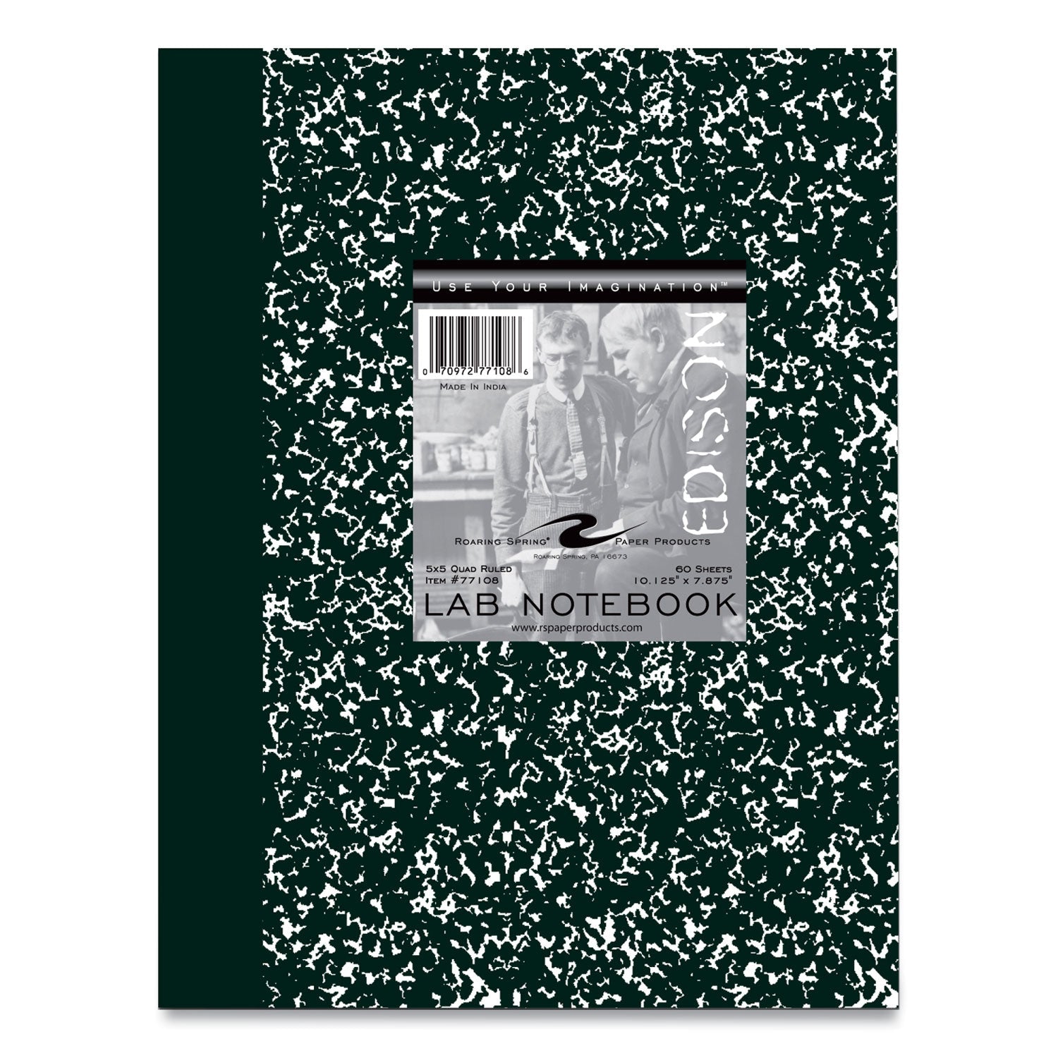 Lab and Science Notebook | Quad Rule, Green