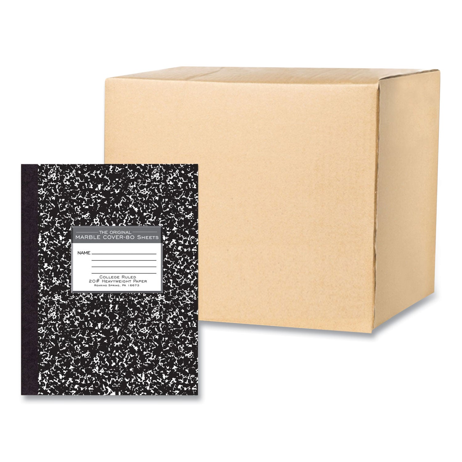 Hardcover Composition Book | College Ruled, Black