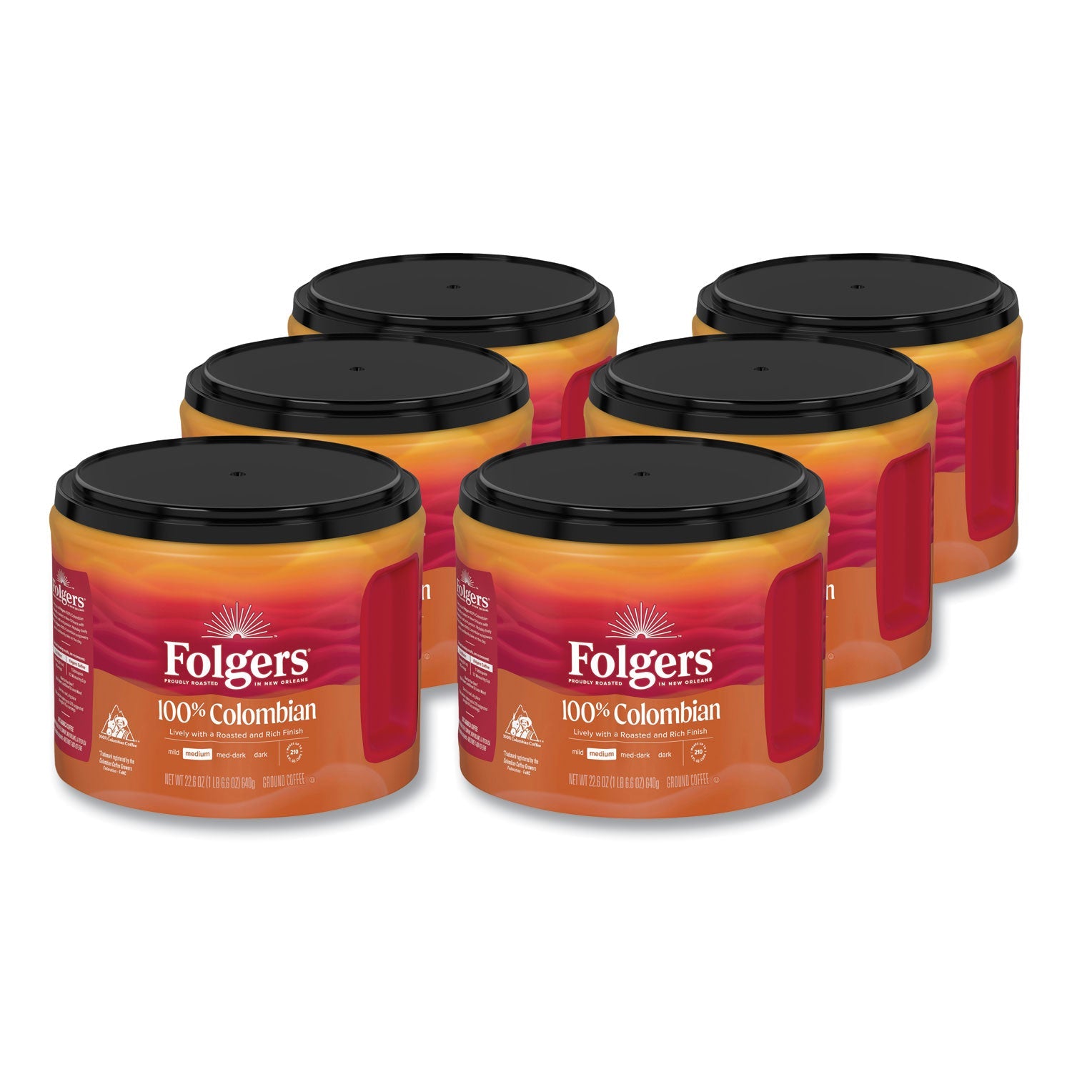 100% Columbian Coffee | Folgers® | 6-Carton