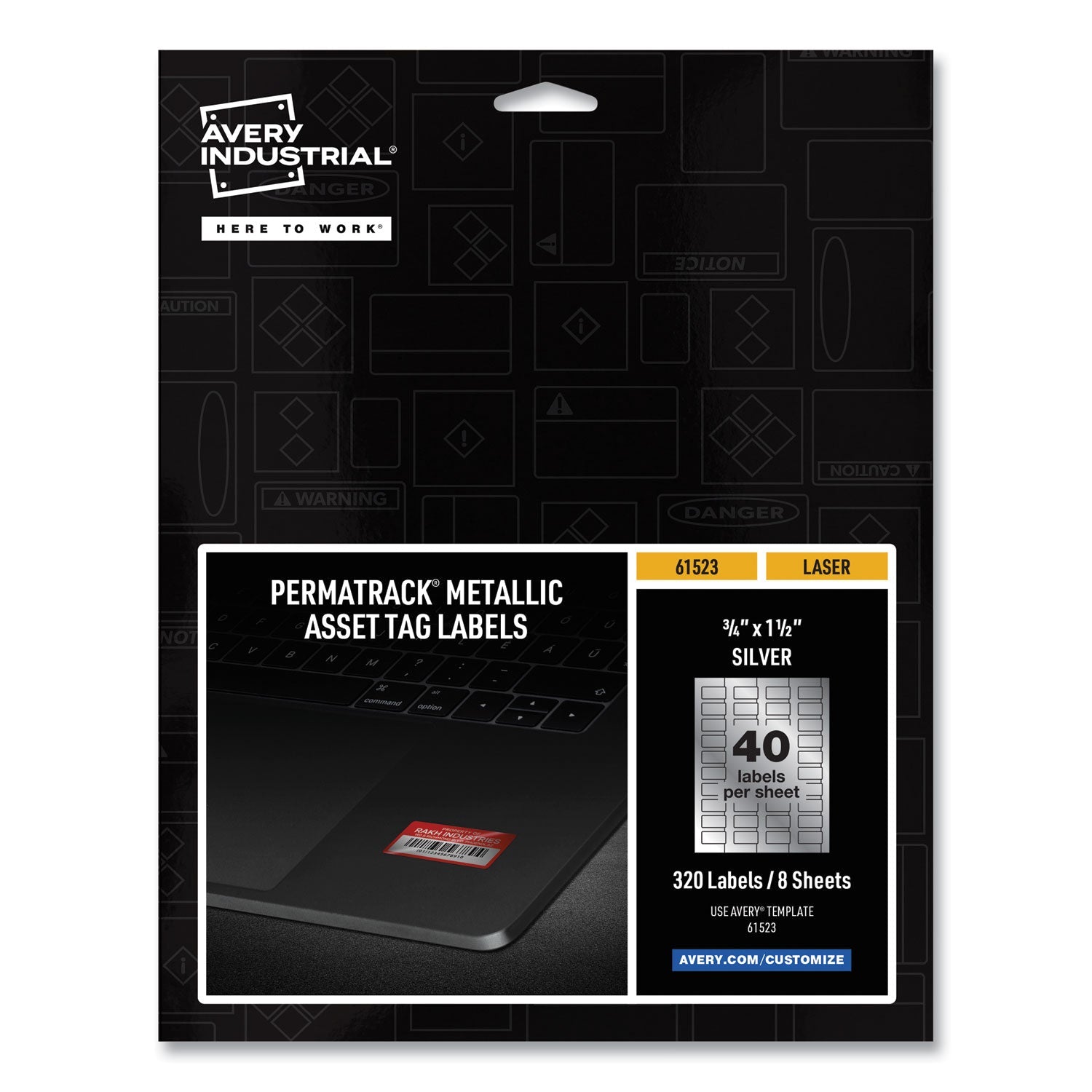 Metallic Asset Tag Labels | Silver | 320/pack