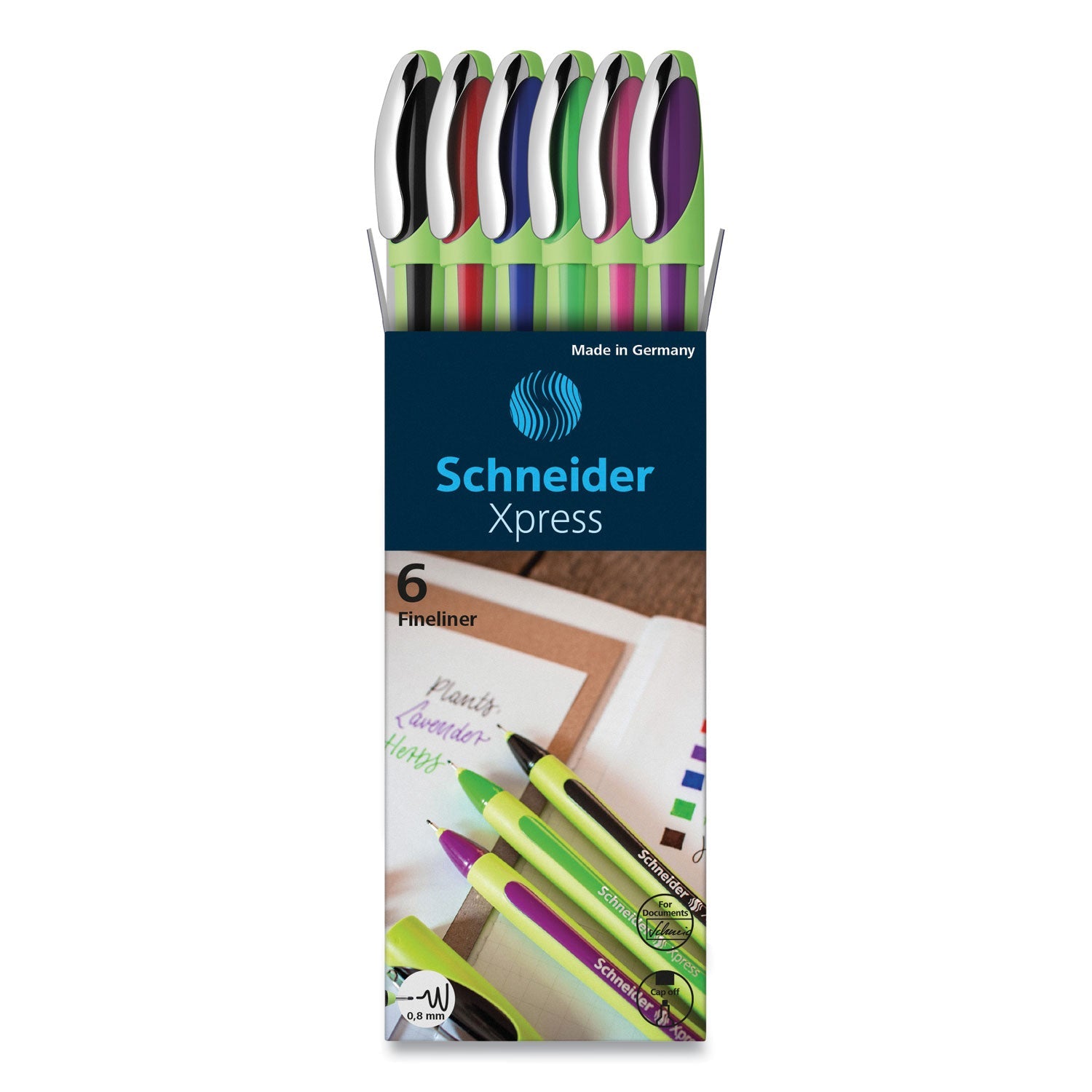 Fineliner Porous Point Pen Set | 6 Assorted Colors