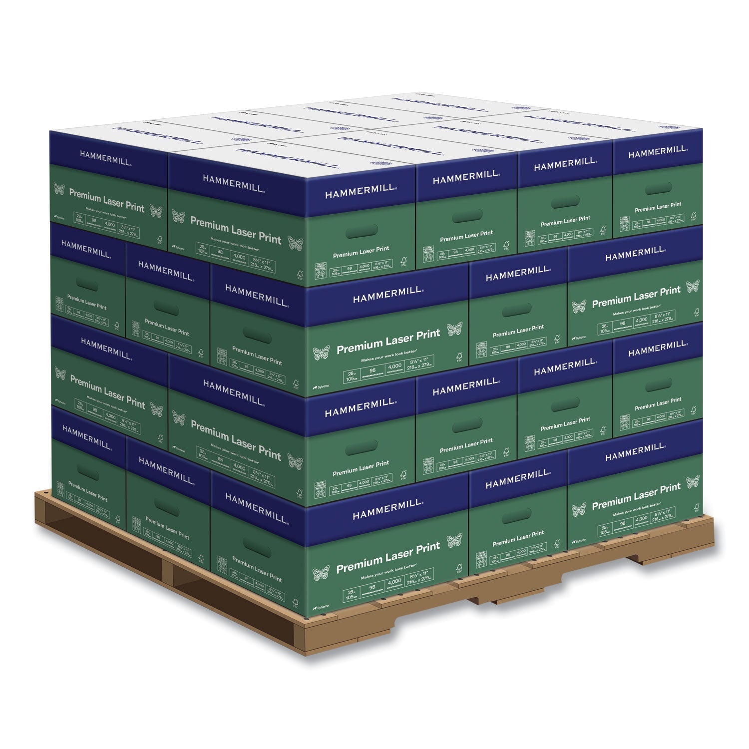Premium Laser Print Paper | Pallet, 32 Cartons