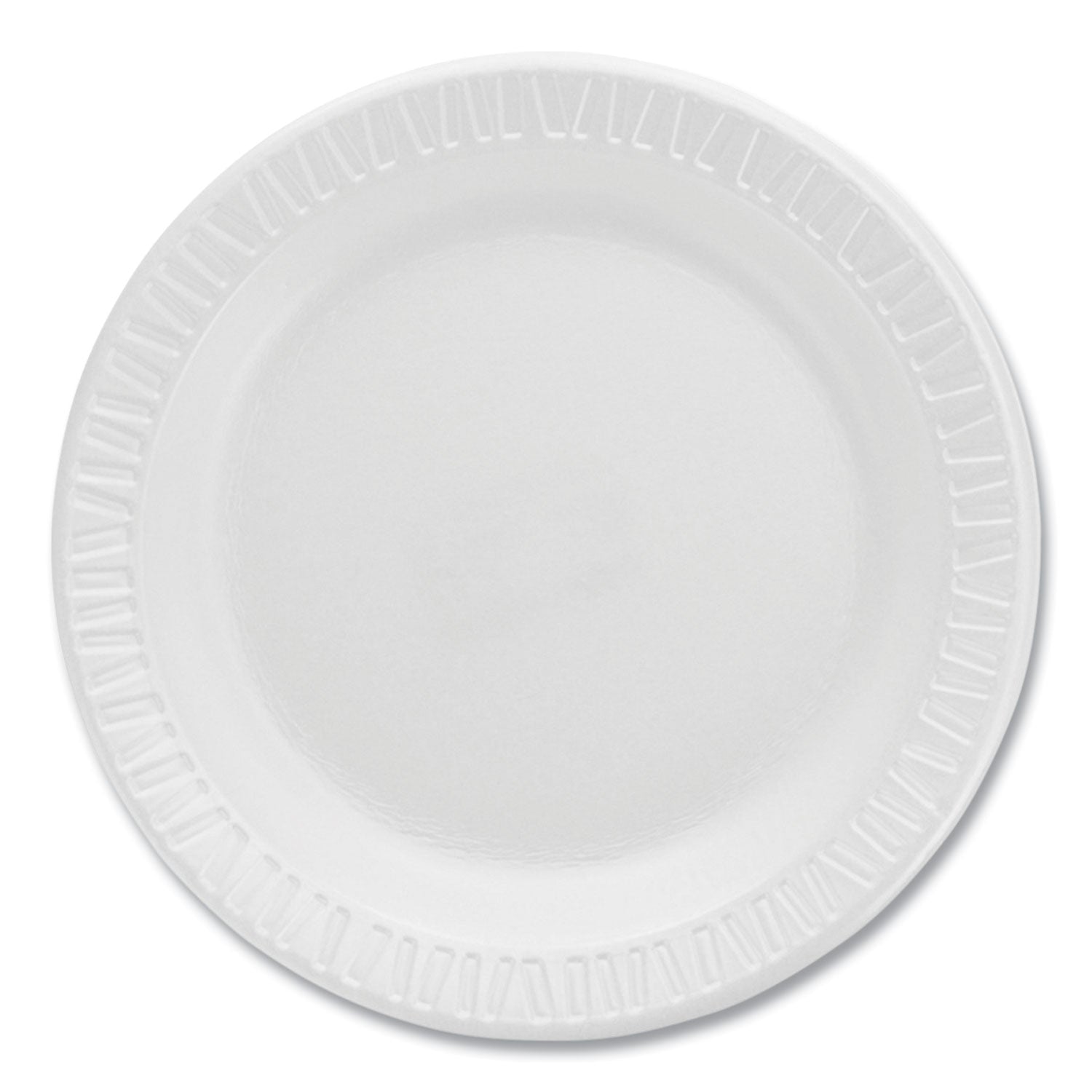Dart® Quiet Classic Laminated Foam Dinnerware Plates, 6" dia, White, 125/Pack, 8 Packs/Carton