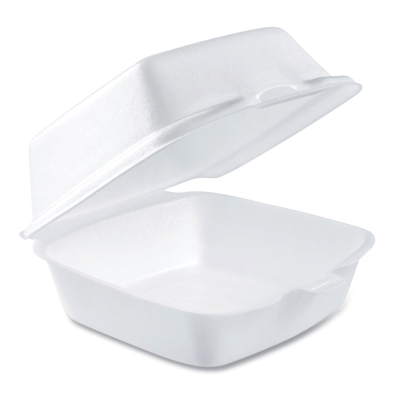 Dart® Foam Hinged Lid Containers, 5.38 X 5.5 X 2.88, White, 500/carton
