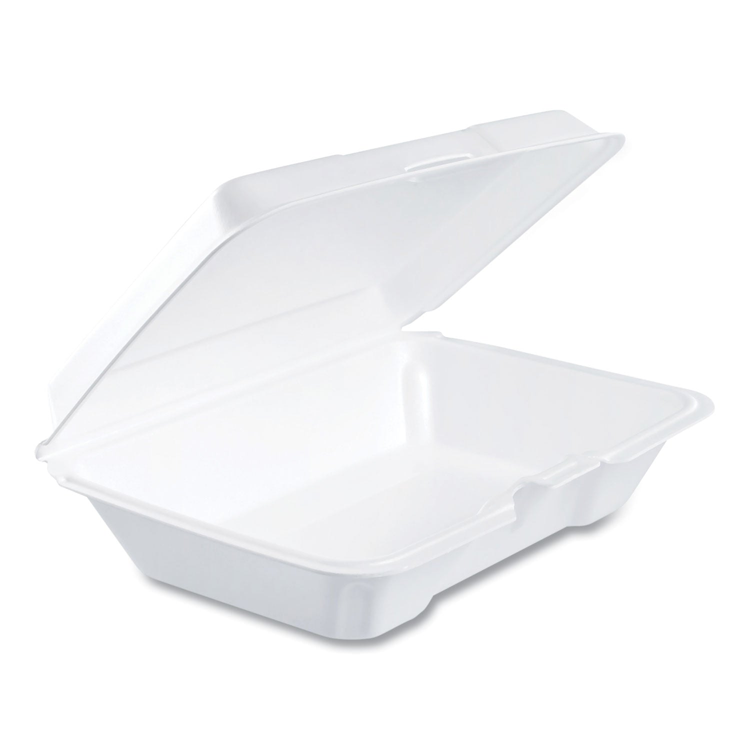 Dart® Foam Hinged Lid Containers, 6.4 X 9.3 X 2.6, White, 200/carton