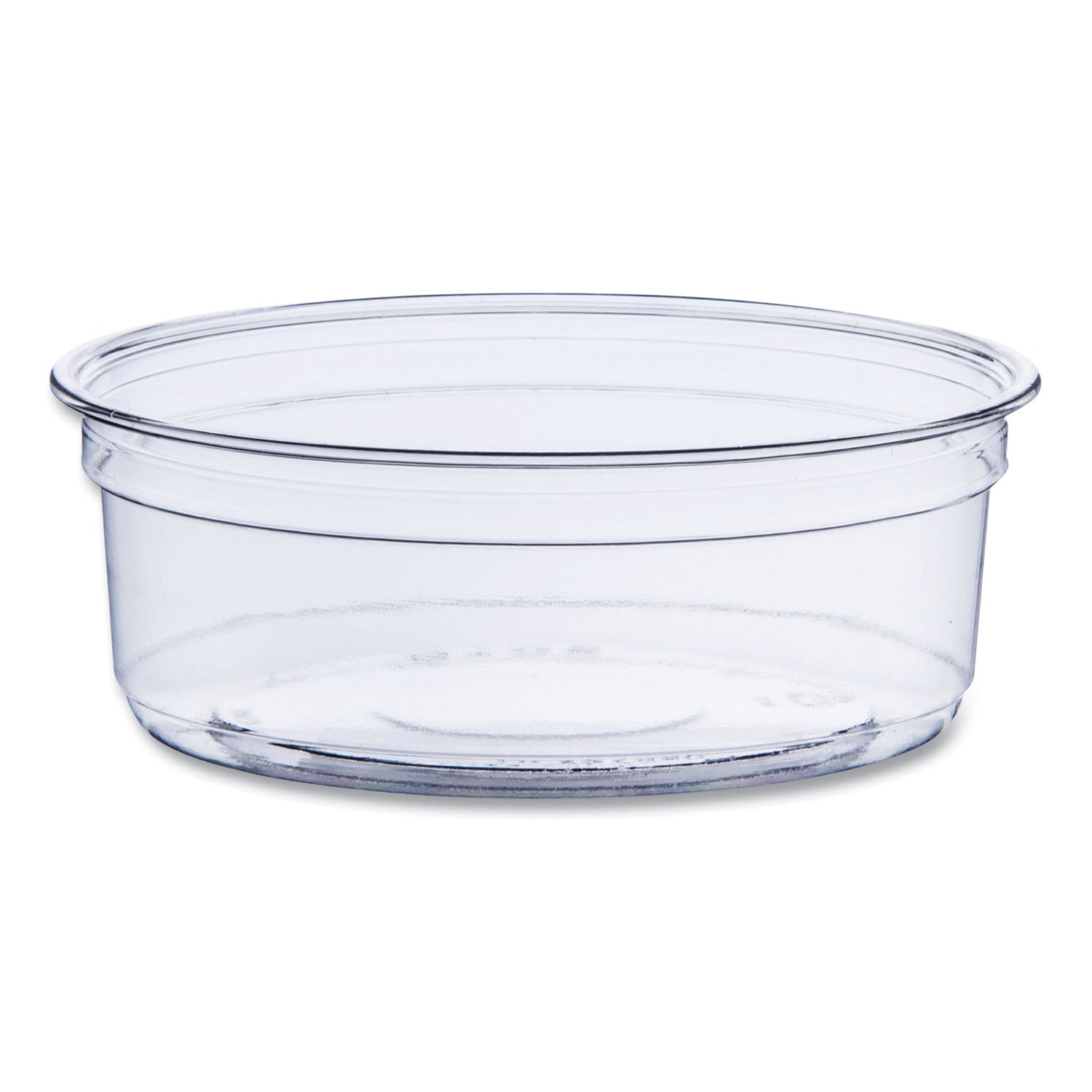 SOLO® Bare Eco-Forward RPET Deli Containers, ProPlanet Seal, 8 oz, 4.6" Diameter x 1.8" h, Clear, Plastic, 500/Carton
