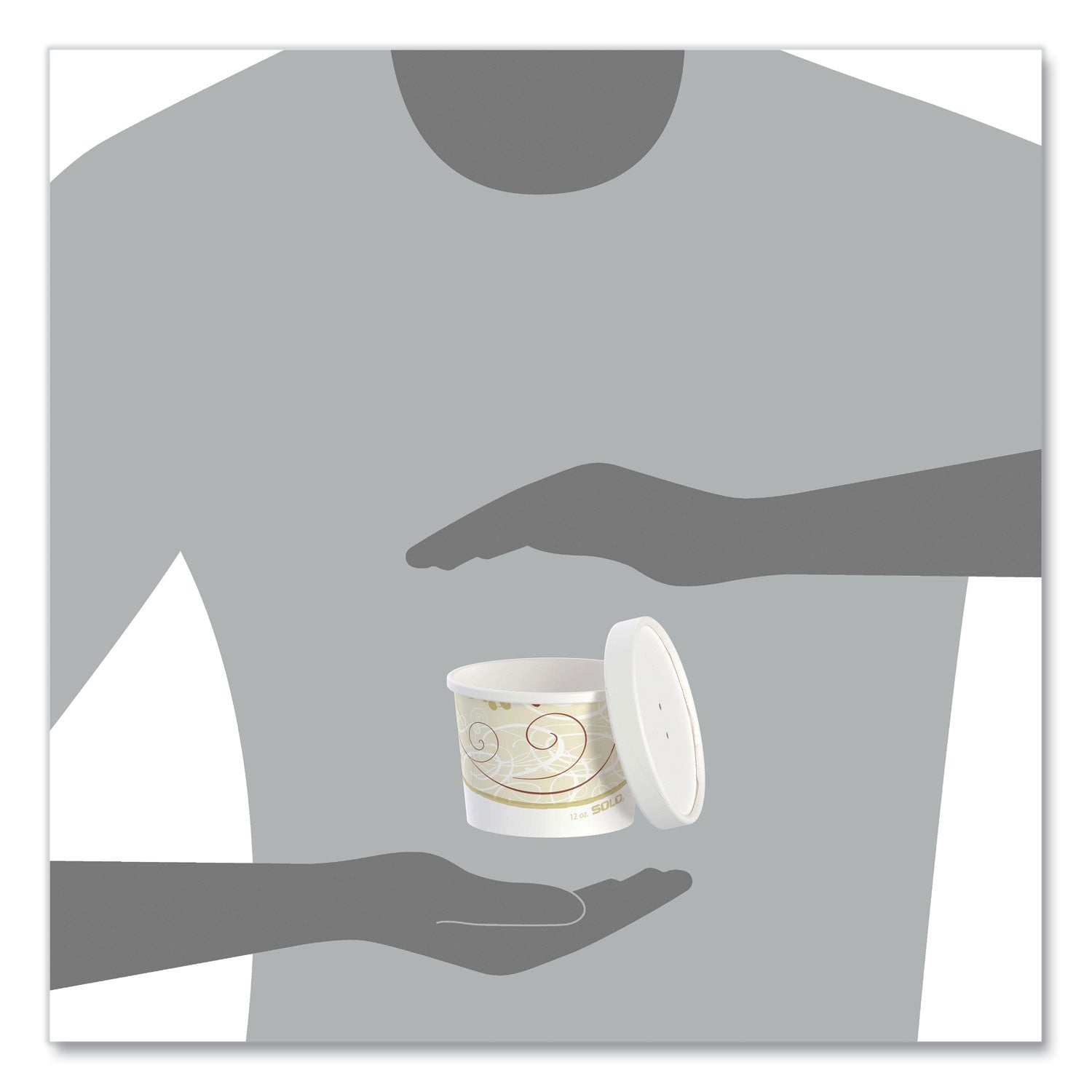 SOLO® Flexstyle Double Poly Food Combo Packs, 12 oz, Symphony, Paper, 250/Carton