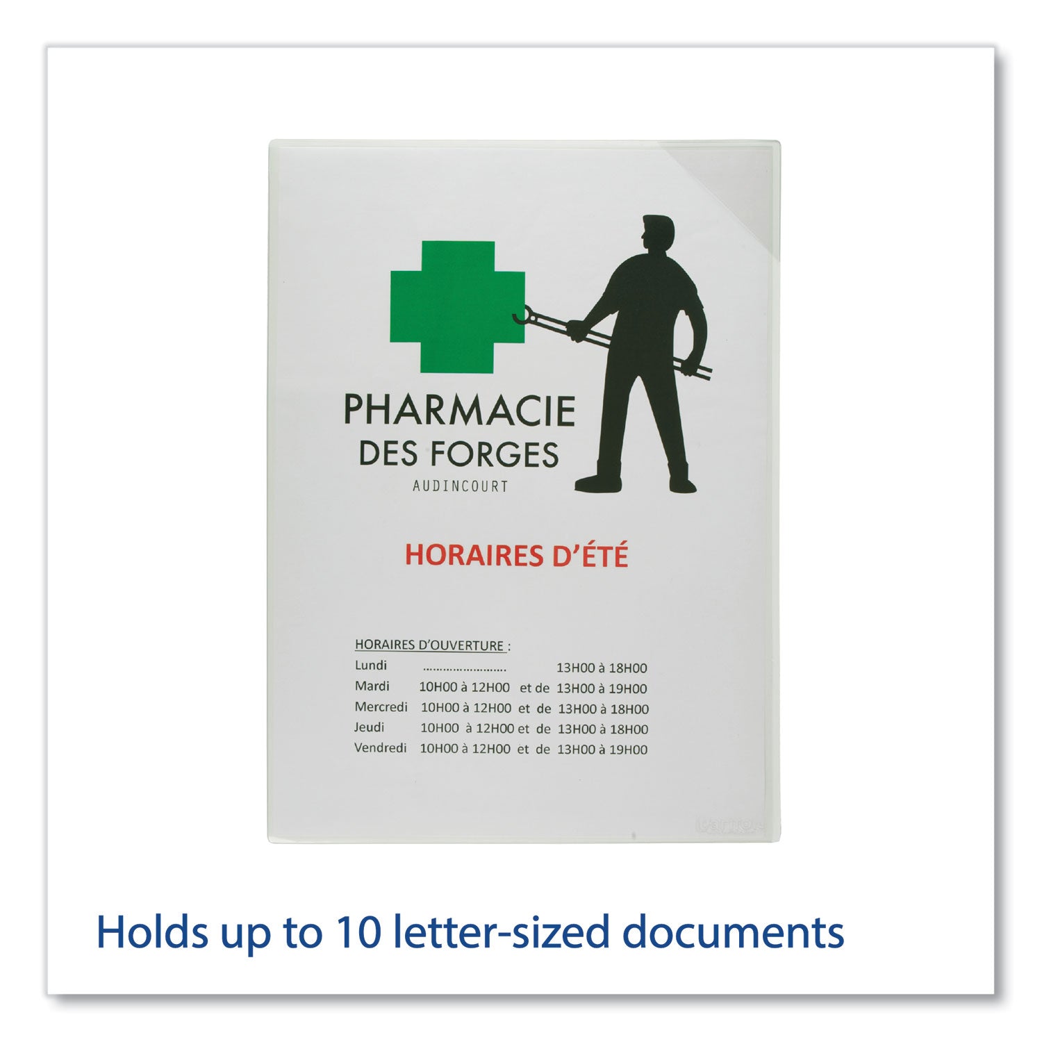 djois® by Tarifold Easy Load Magnetic Pocket with Corner Closure, 14 x 11, Clear Frame, 5/Pack - Bloom Skins