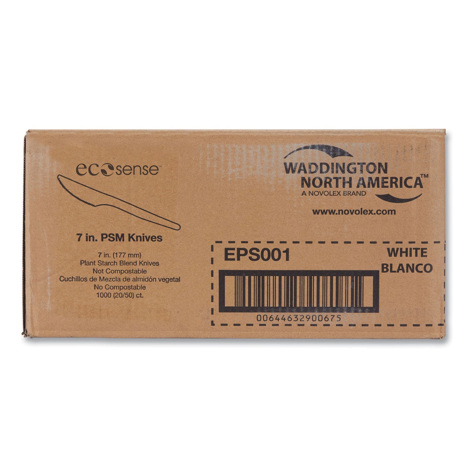 Renewable Plant Starch Cutlery | Knife | 1000-Ct