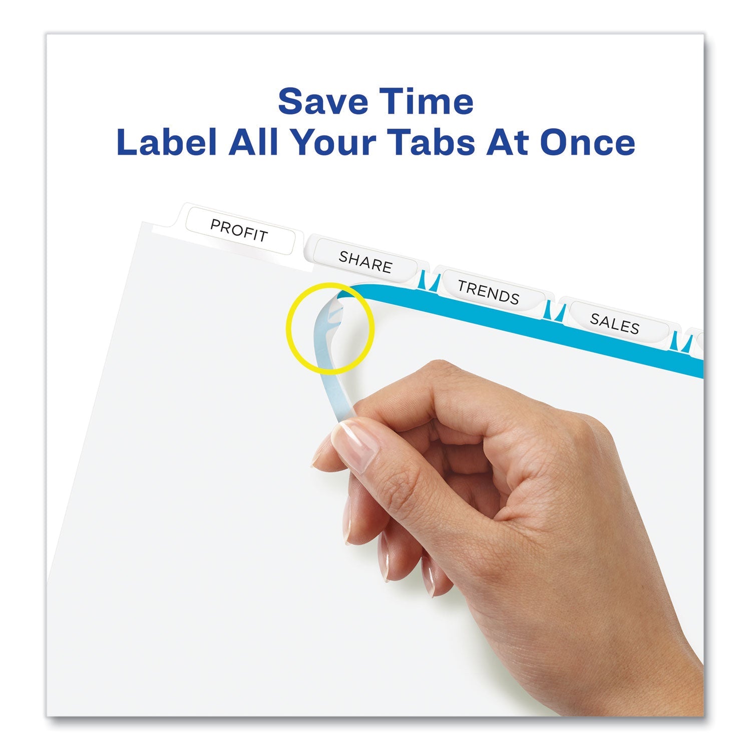 Clear Label Dividers | Extra Wide 5-Tab | 1 Set