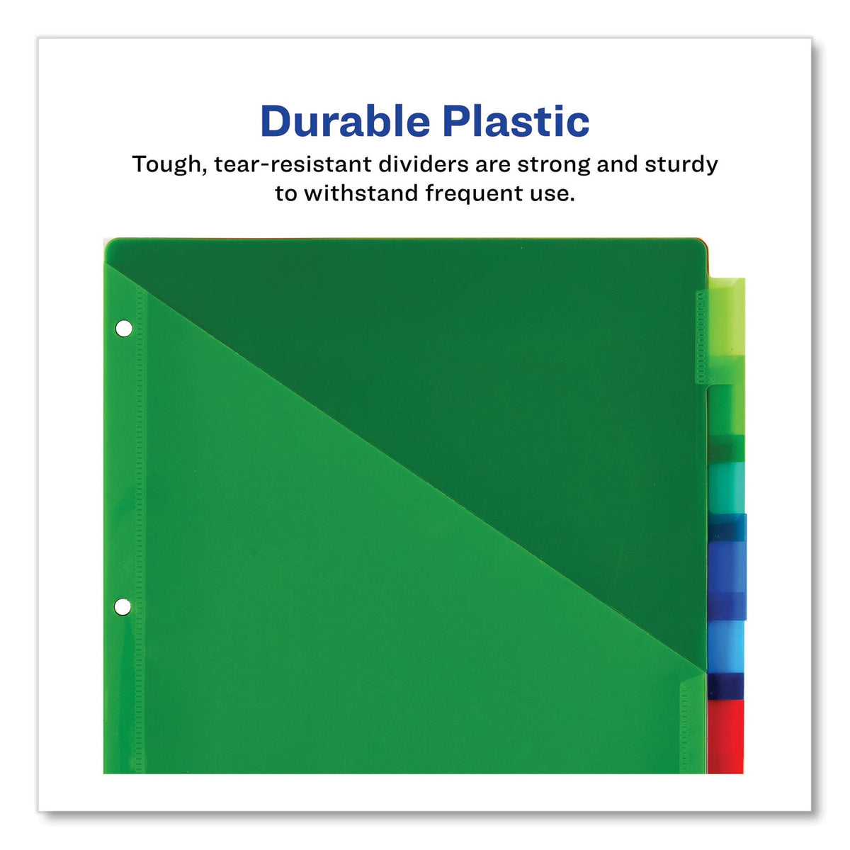 Avery® Insertable Big Tab Plastic 1-Pocket Dividers, 8-Tab, 11.13 X 9.25, Assorted, 1 Set