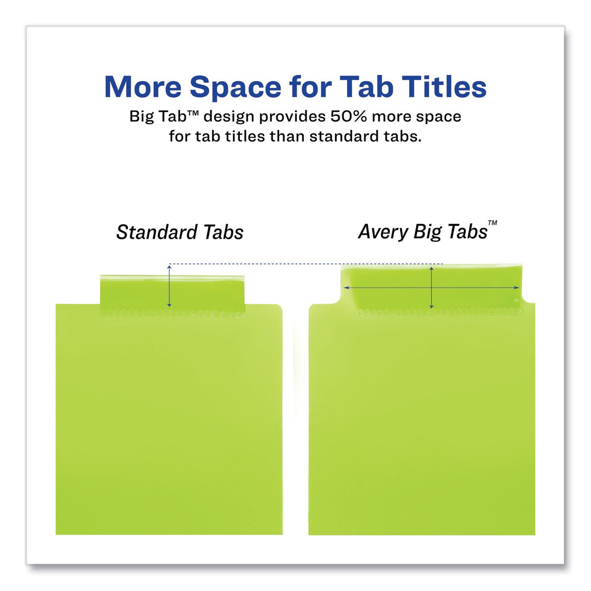 Avery® Insertable Big Tab Plastic 1-Pocket Dividers, 8-Tab, 11.13 X 9.25, Assorted, 1 Set