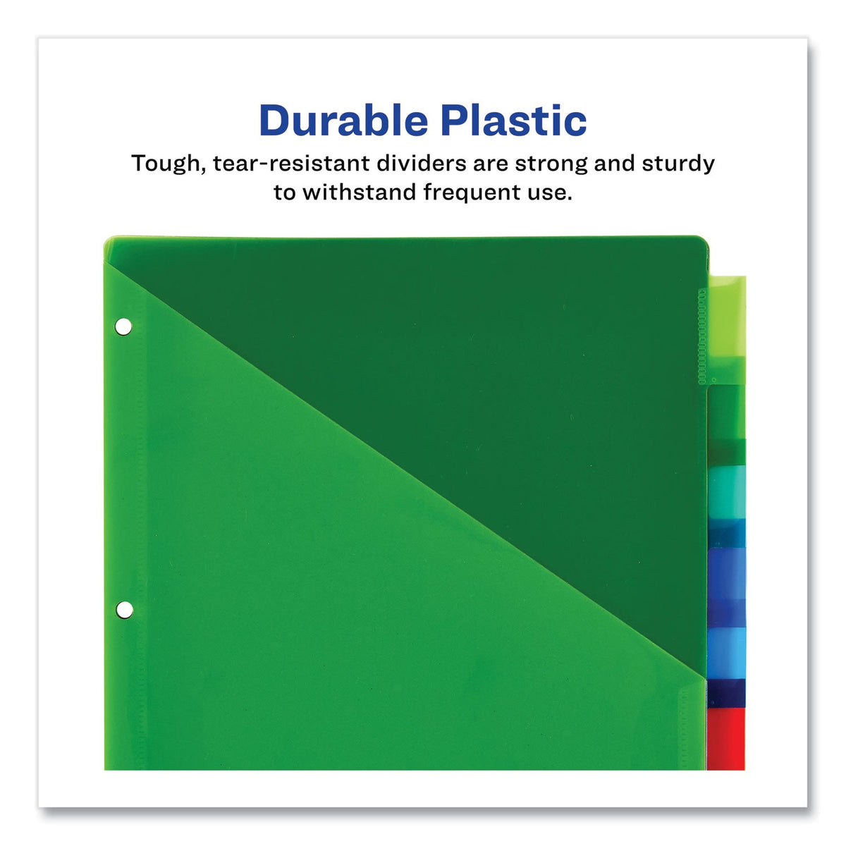 Avery® Insertable Big Tab Plastic 2-Pocket Dividers, 8-Tab, 11.13 X 9.25, Assorted, 1 Set