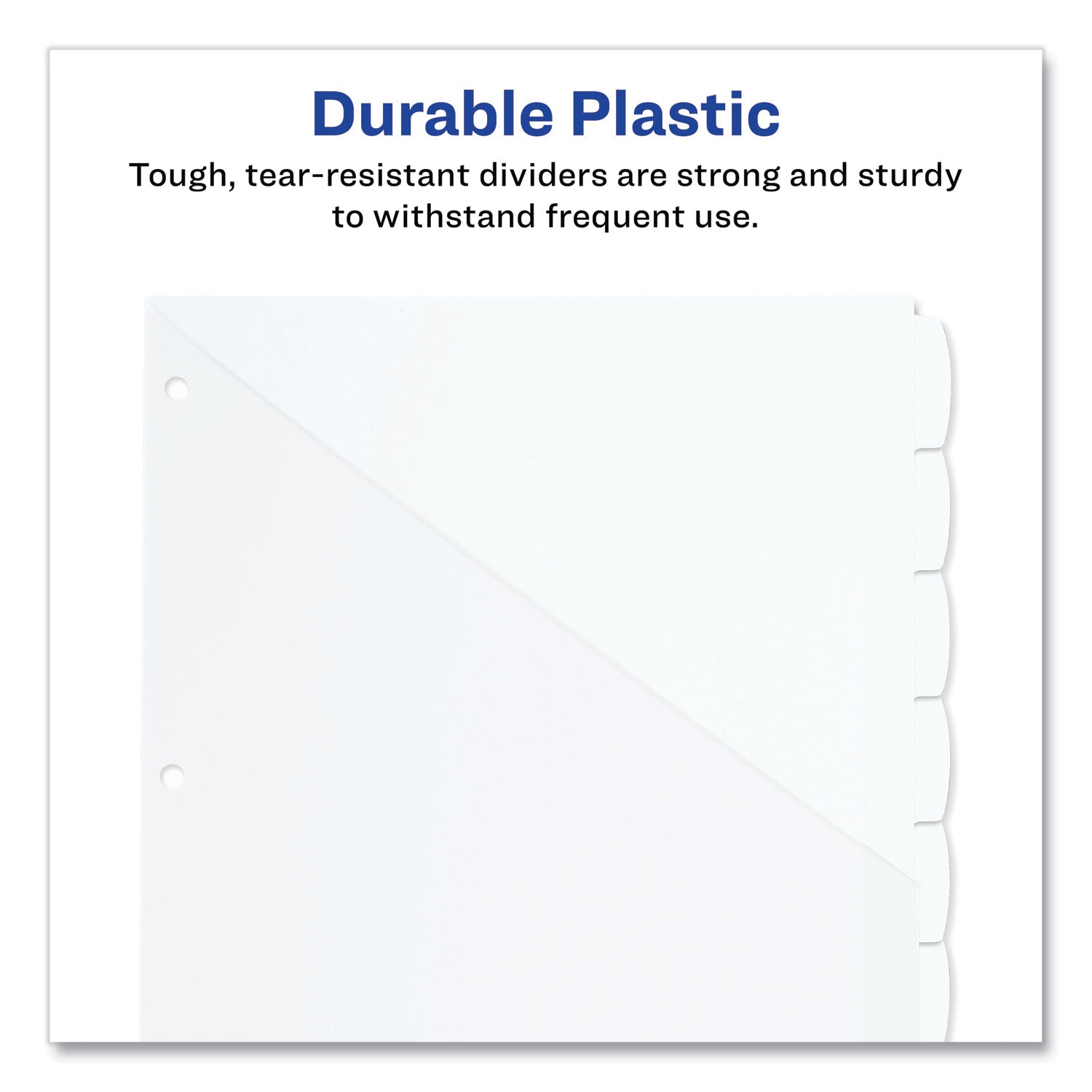 Avery® Write and Erase Durable Plastic Dividers with Straight Pocket, 8-Tab, 11.13 x 9.25, White, 1 Set - Bloom Skins