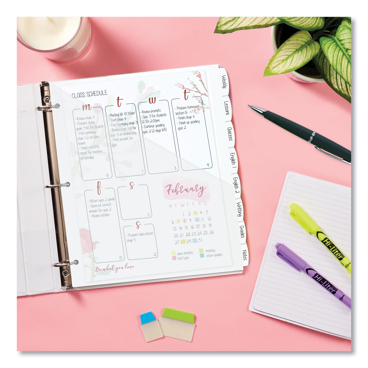 Avery® Write and Erase Durable Plastic Dividers with Straight Pocket, 8-Tab, 11.13 x 9.25, White, 1 Set - Bloom Skins