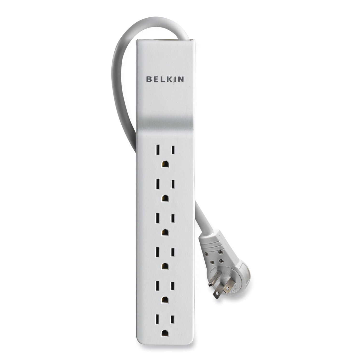 Belkin® Home/Office Surge Protector with Rotating Plug, 6 AC Outlets, 8 ft Cord, 720 J, White