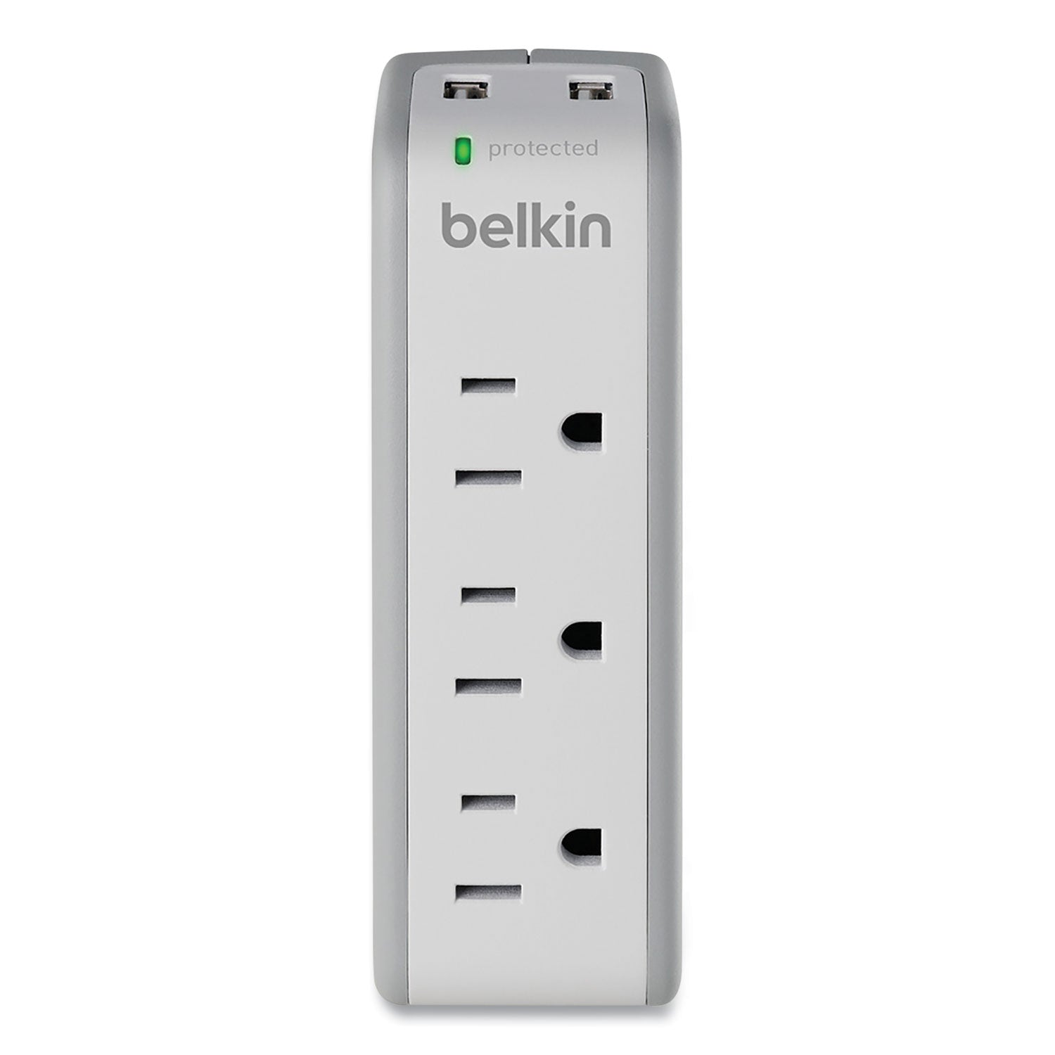 Belkin® SurgePlus USB Swivel Charger, 3 AC Outlets/2 USB Ports, 918 J, White - Bloom Skins