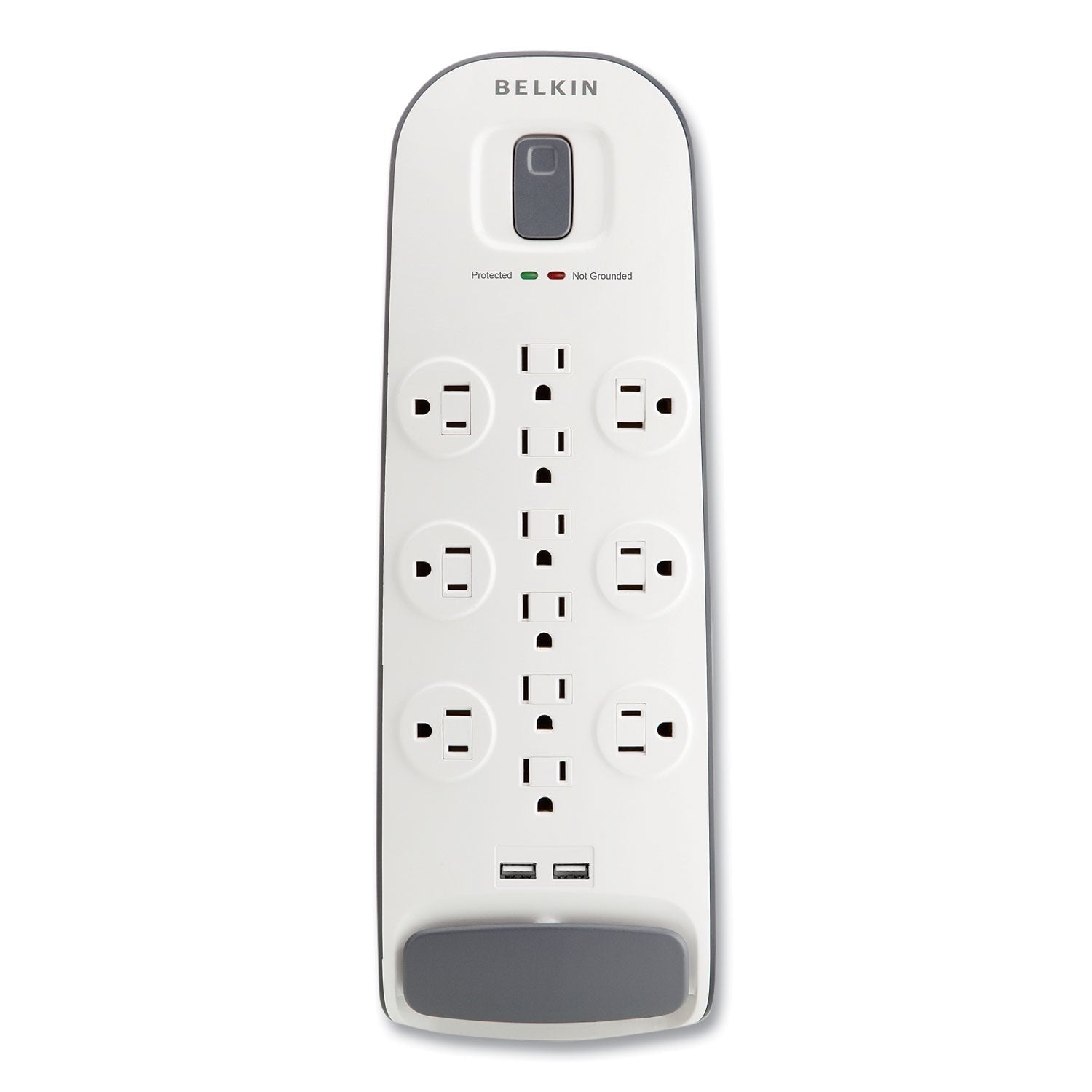 Belkin® Home/Office Surge Protector, 12 AC Outlets, 6 ft Cord, 3,996 J, White/Black