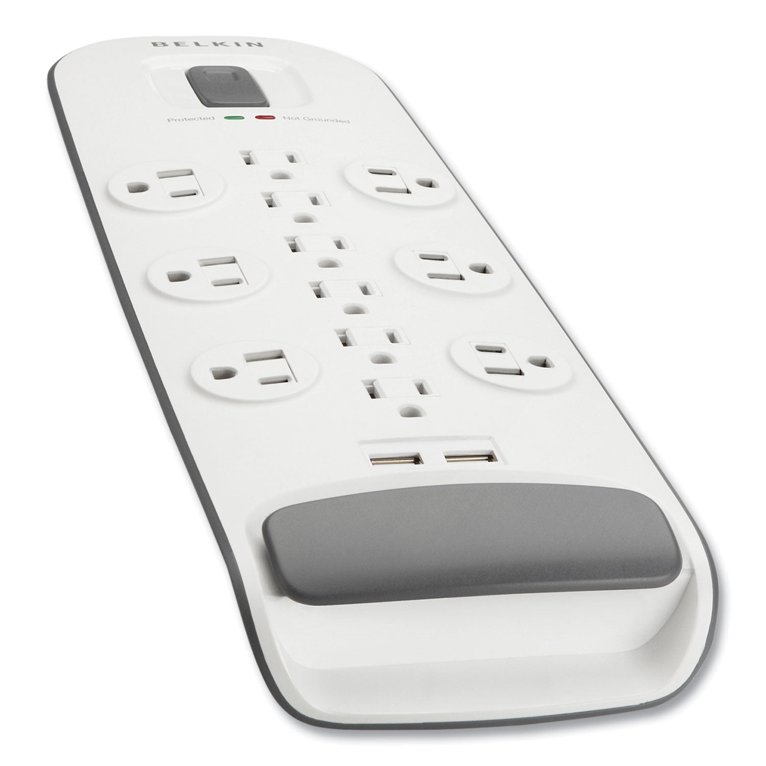 Belkin® Home/Office Surge Protector, 12 AC Outlets, 6 ft Cord, 3,996 J, White/Black