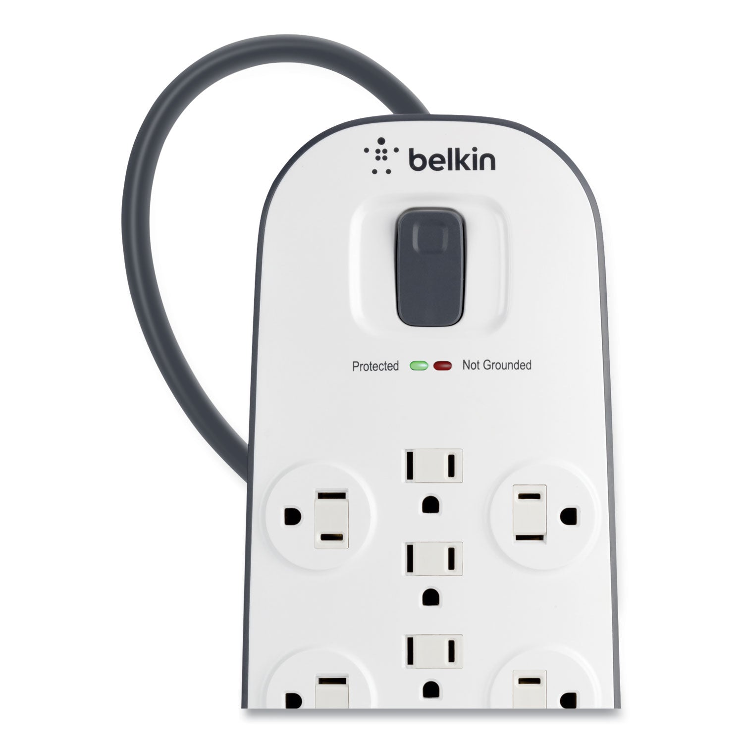 Belkin® Home/Office Surge Protector, 12 AC Outlets, 6 ft Cord, 3,996 J, White/Black