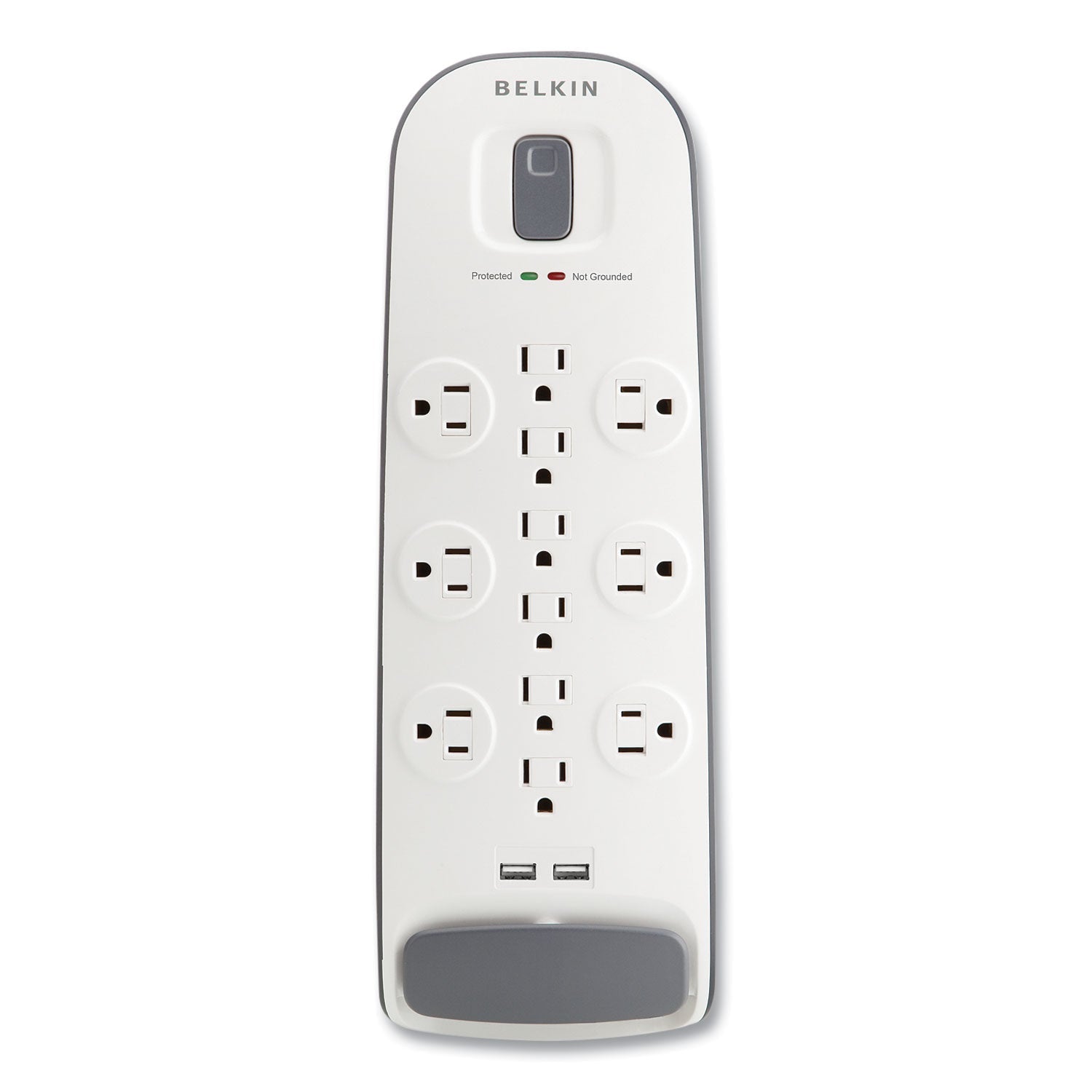 Belkin® Home/Office Surge Protector, 12 AC Outlets, 6 ft Cord, 3,996 J, White/Black