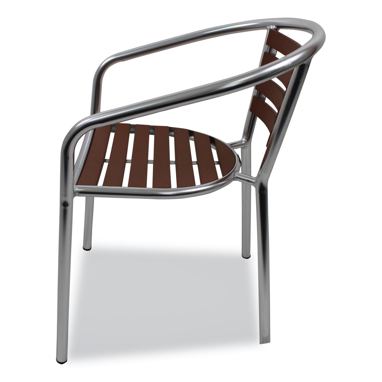 JMC Furniture Pinzon Series Chairs, Support Up to 300 lb, 18" Seat Height, Tan/Silver Seat, Tan/Silver Back, Silver Base