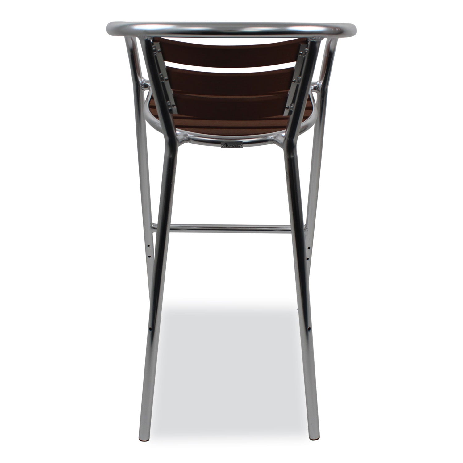 JMC Furniture Pinzon Series Barstools, Supports Up to 300 lb, 31" Seat Height, Tan/Silver Seat, Tan/Silver Back, Silver Base
