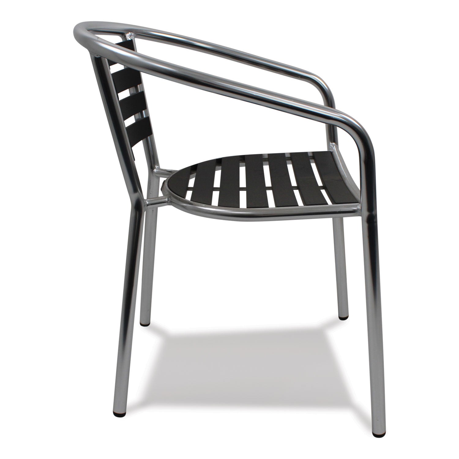 JMC Furniture Pinzon Series Chairs, Support Up to 300 lb, 18" Seat Height, Black/Silver Seat, Black/Silver Back, Silver Base