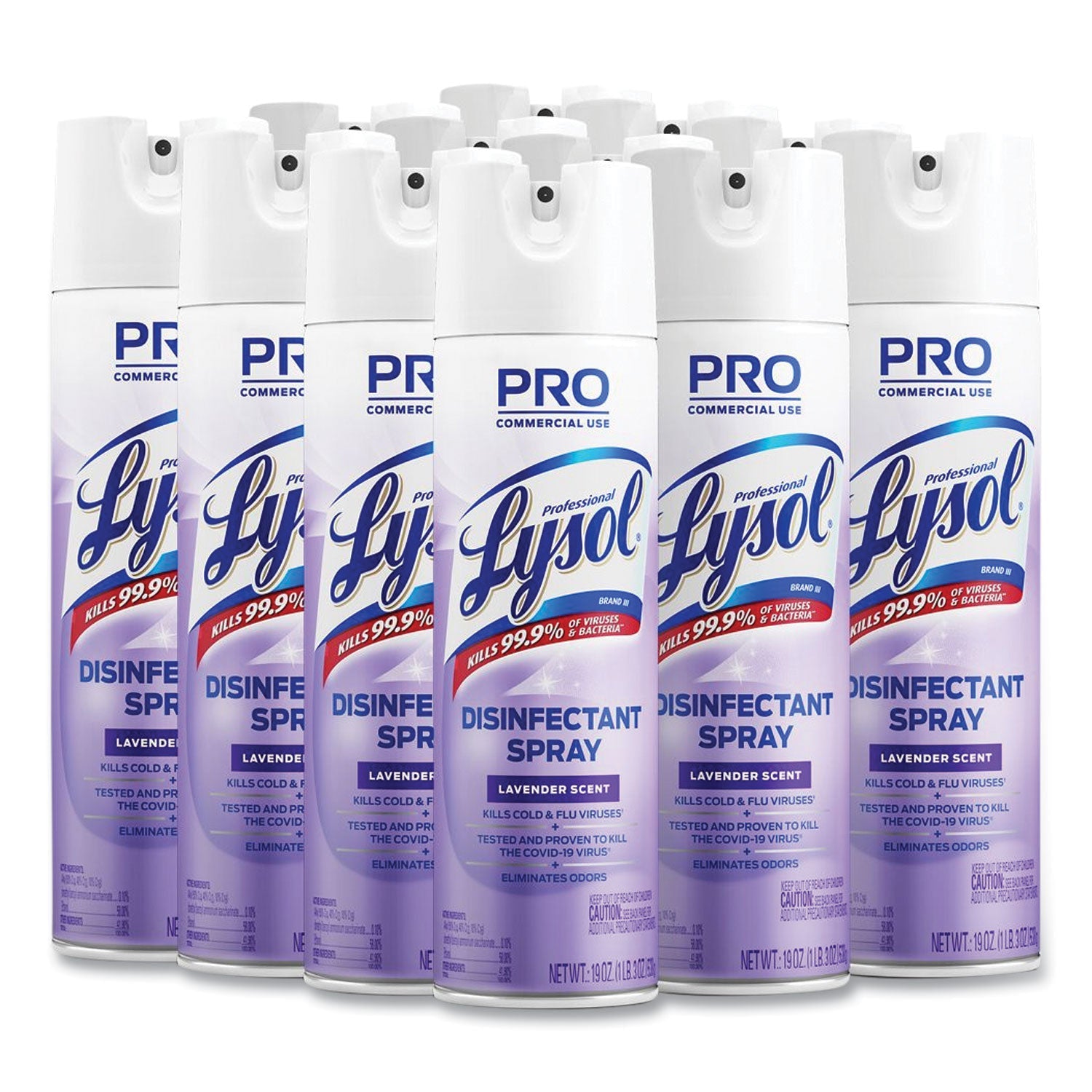 Professional LYSOL® Brand Disinfectant Spray, Lavender, 19 Oz Aerosol Spray, 12/carton