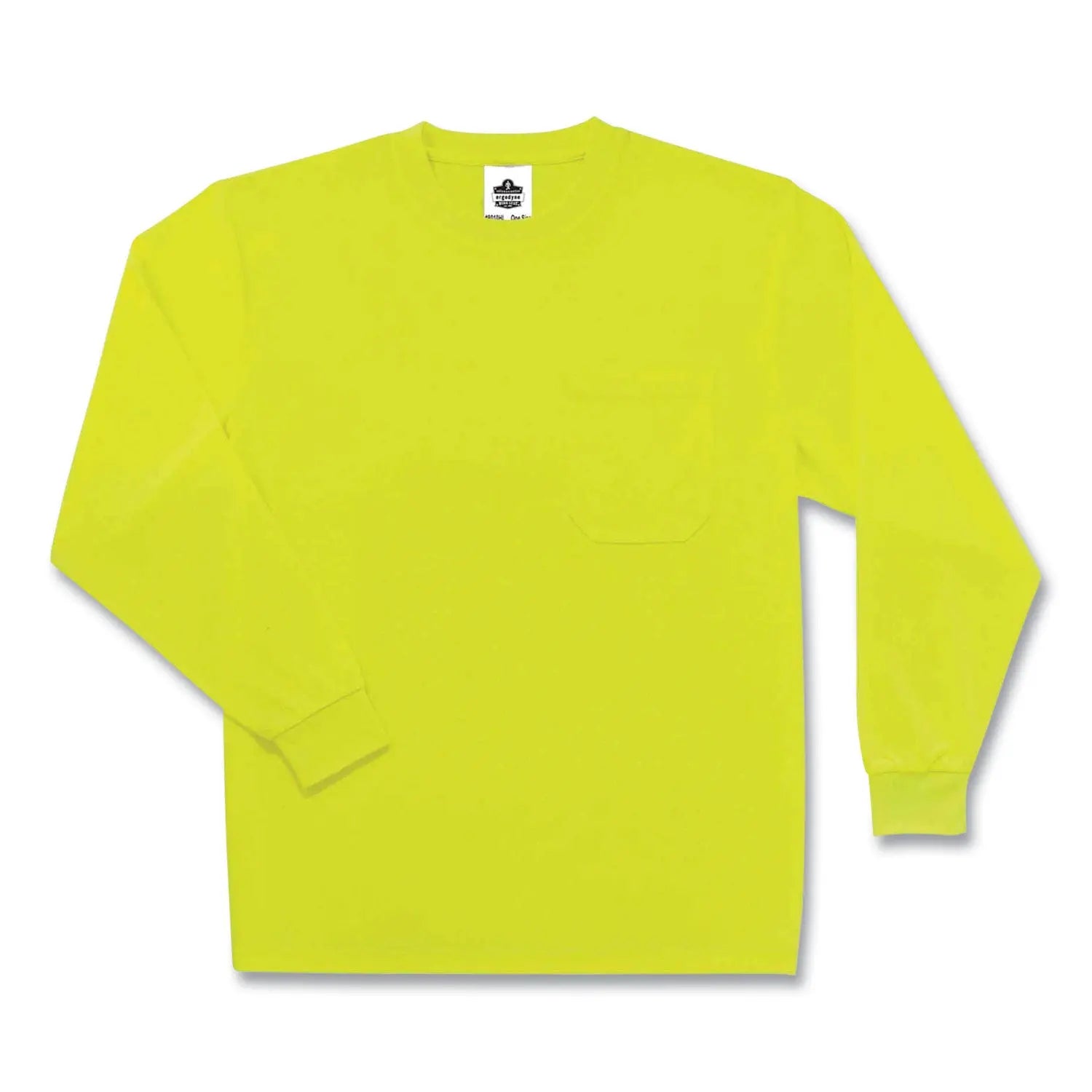 ergodyne® GloWear 8091 Non-Certified Hi-Vis Long Sleeve Shirt, Small, Lime