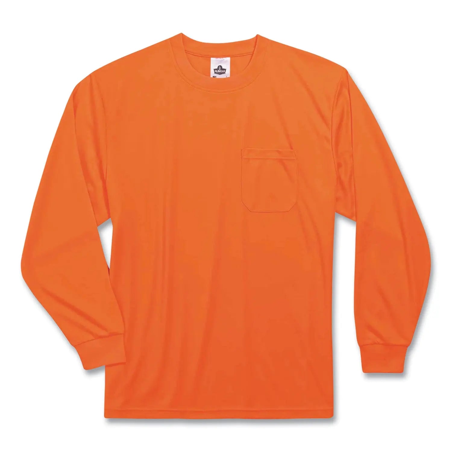 ergodyne® GloWear 8091 Non-Certified Hi-Vis Long Sleeve Shirt, Medium, Orange