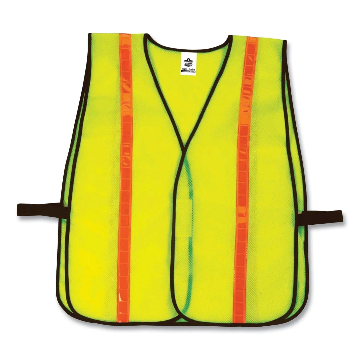ergodyne® GloWear 8040HL Non-Certified Hi-Gloss Vest, Polyester, One Size Fits Most, Lime