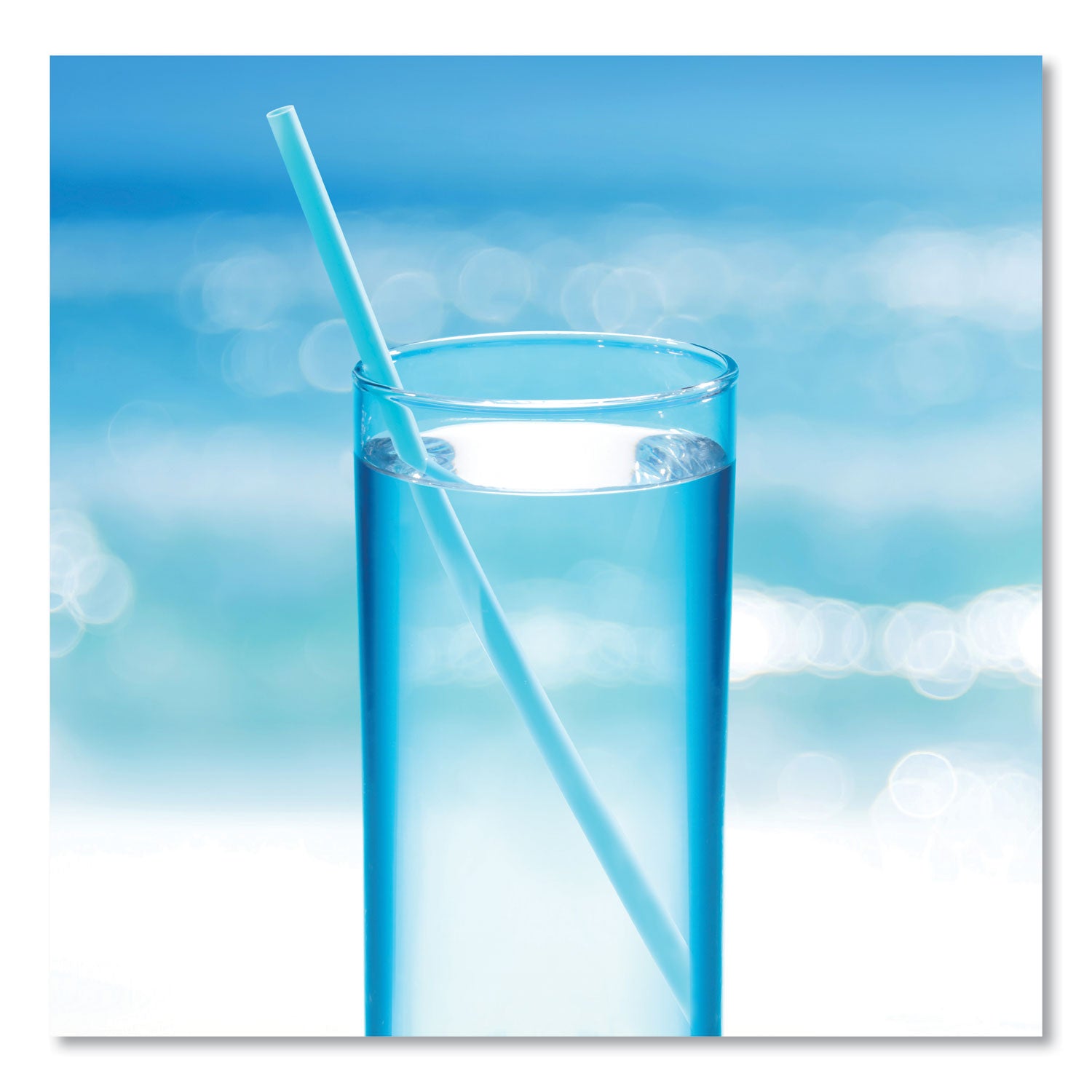 phade™ Marine Biodegradable Straws, 7.75", Ocean Blue, 6,000/Carton