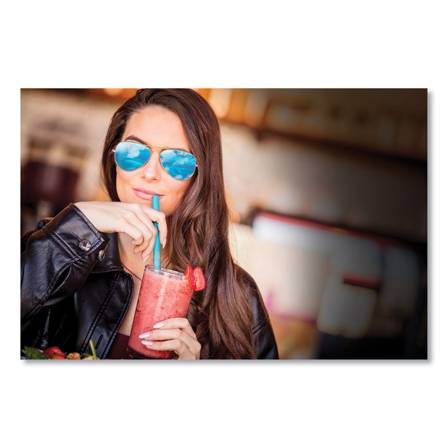 phade™ Marine Biodegradable Straws, 7.75", Ocean Blue, 6,000/Carton