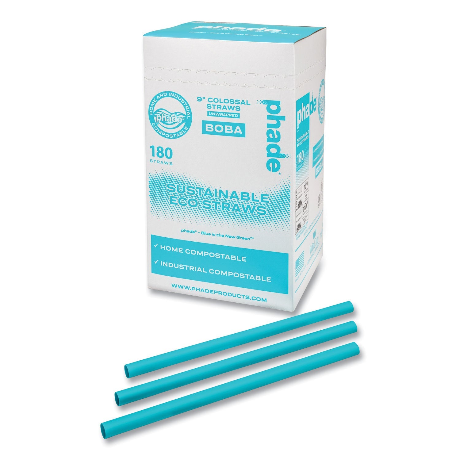 Marine Biodegradable Straws | phade™ Boba 9" 720-Ct