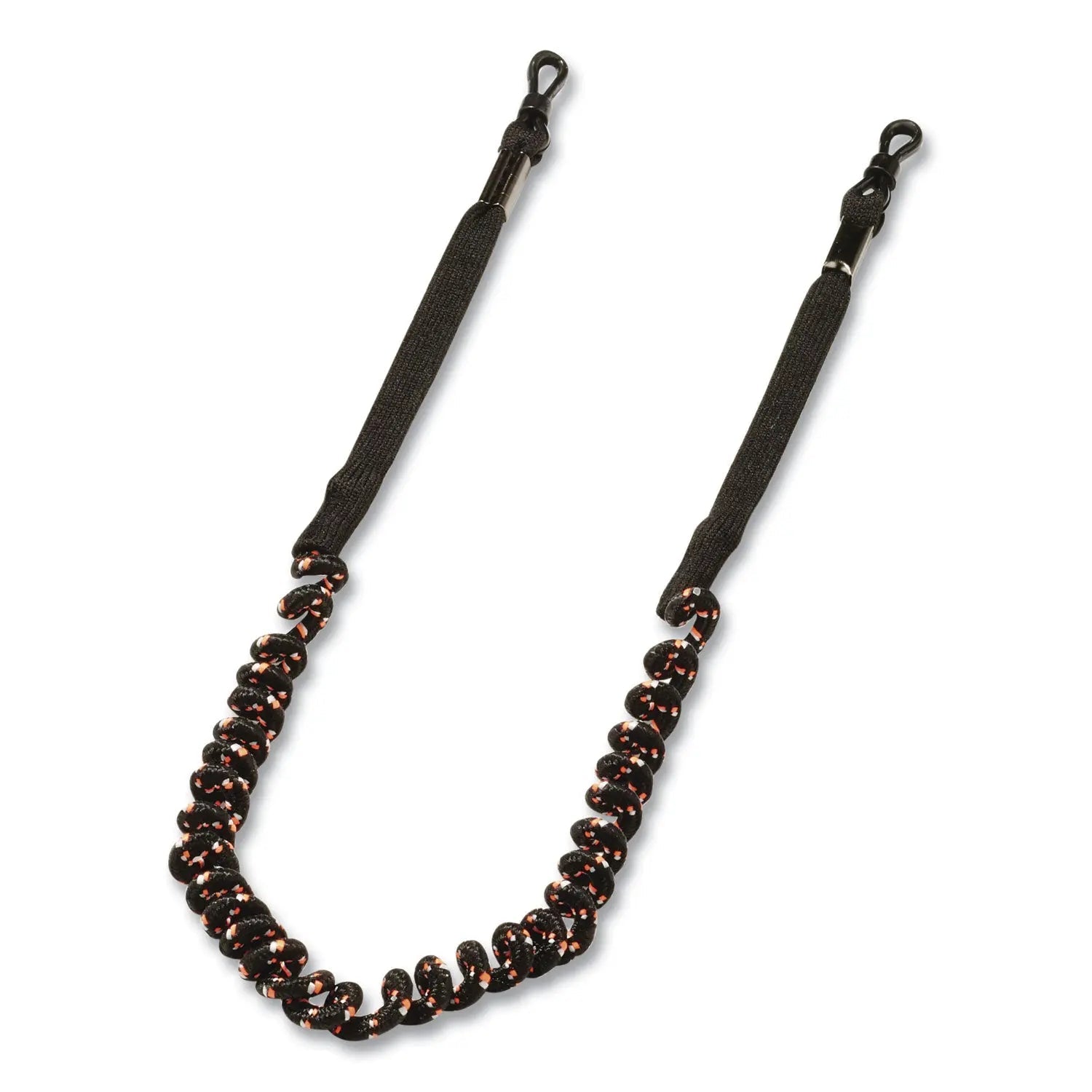 ergodyne® Skullerz 3280 Elastic Coil Eyewear Lanyard, PVC O-Ring Slip Fastener, 10" Long, Black