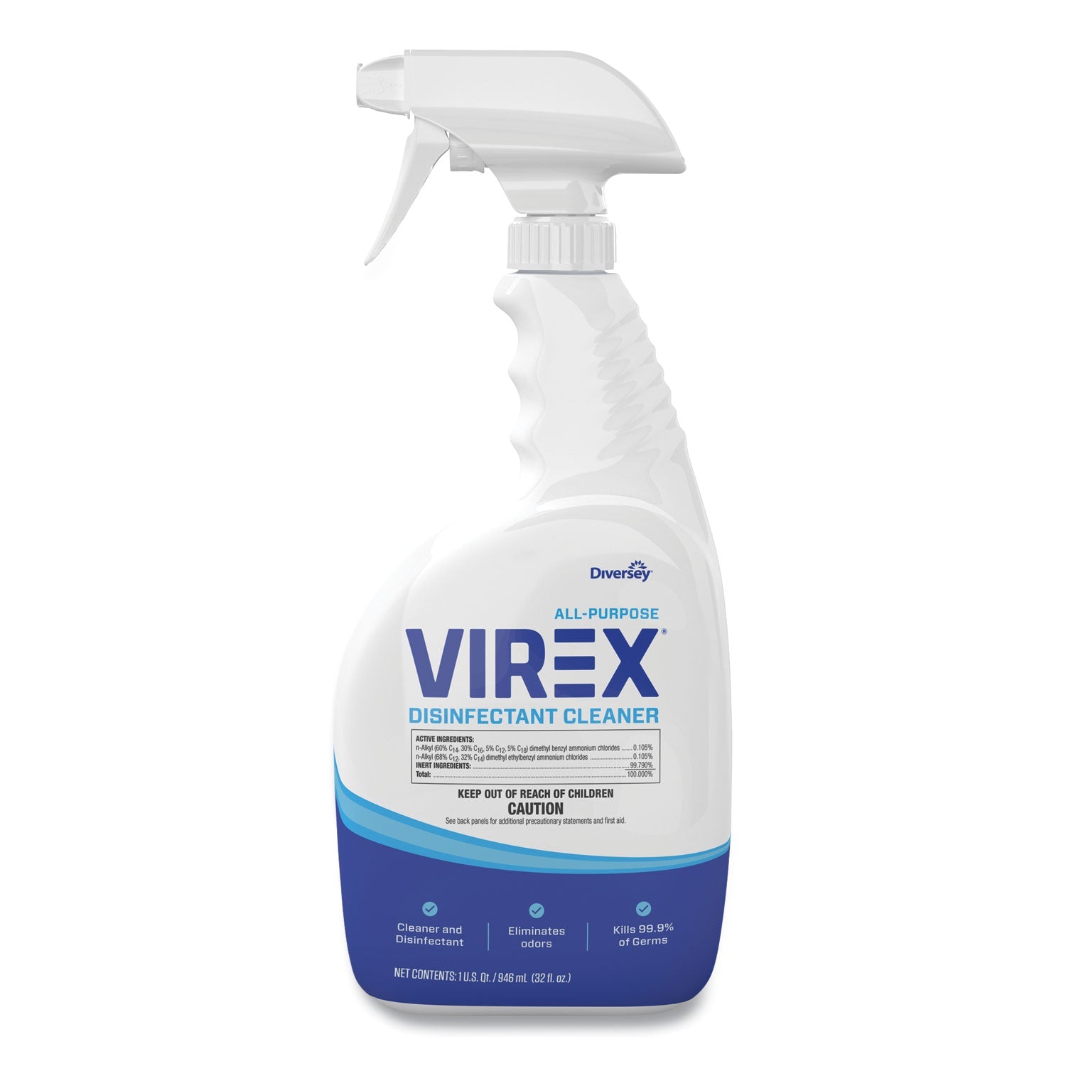 Diversey™ Virex All-Purpose Disinfectant Cleaner, Citrus Scent, 32 Oz Spray Bottle, 8/carton