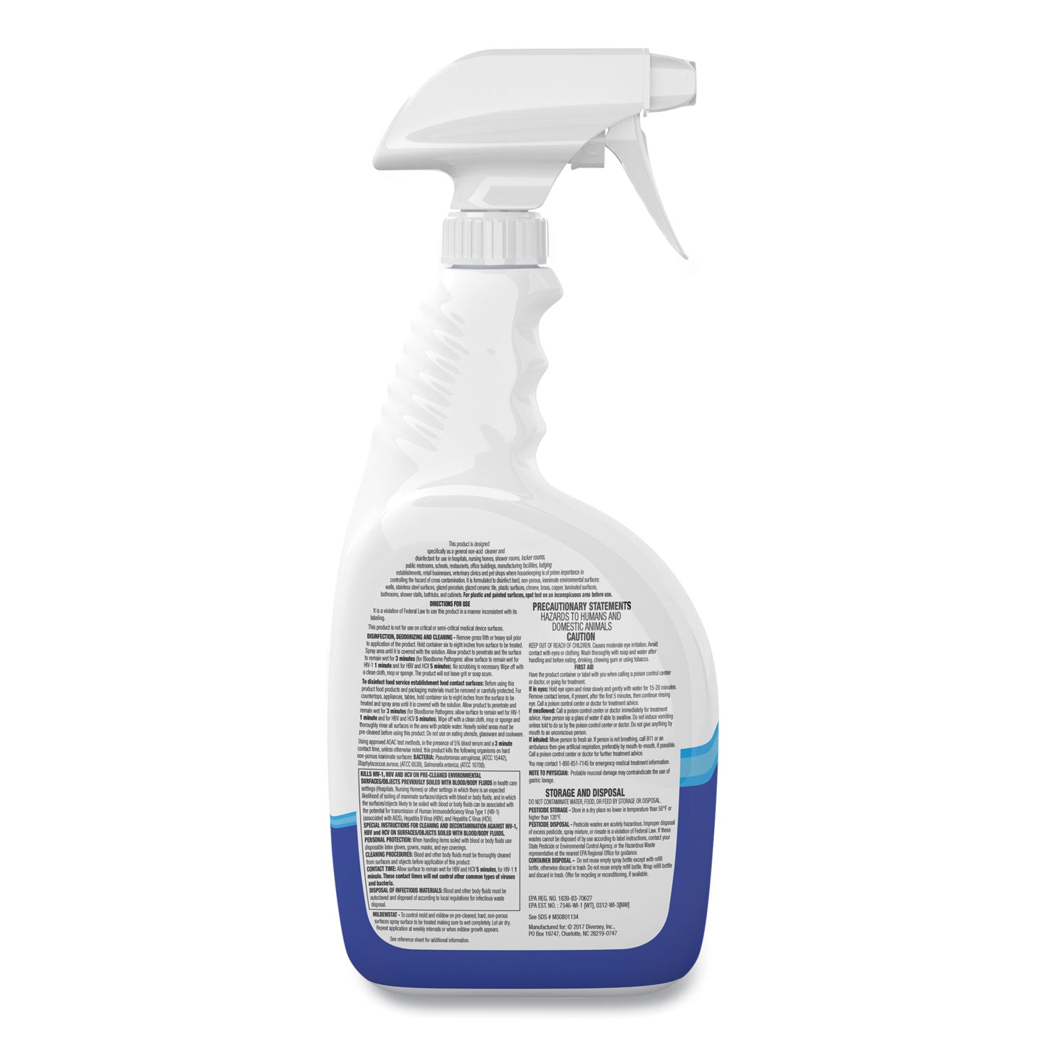 Diversey™ Virex All-Purpose Disinfectant Cleaner, Citrus Scent, 32 Oz Spray Bottle, 8/carton - Bloom Skins