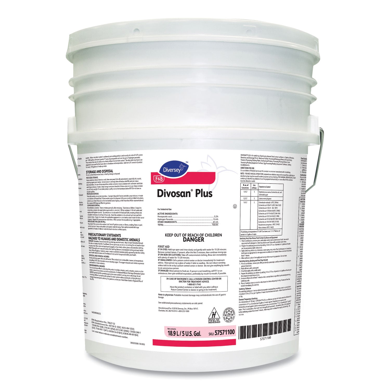 Diversey Divosan Plus Spectrum Sanitizer | 5 Gal