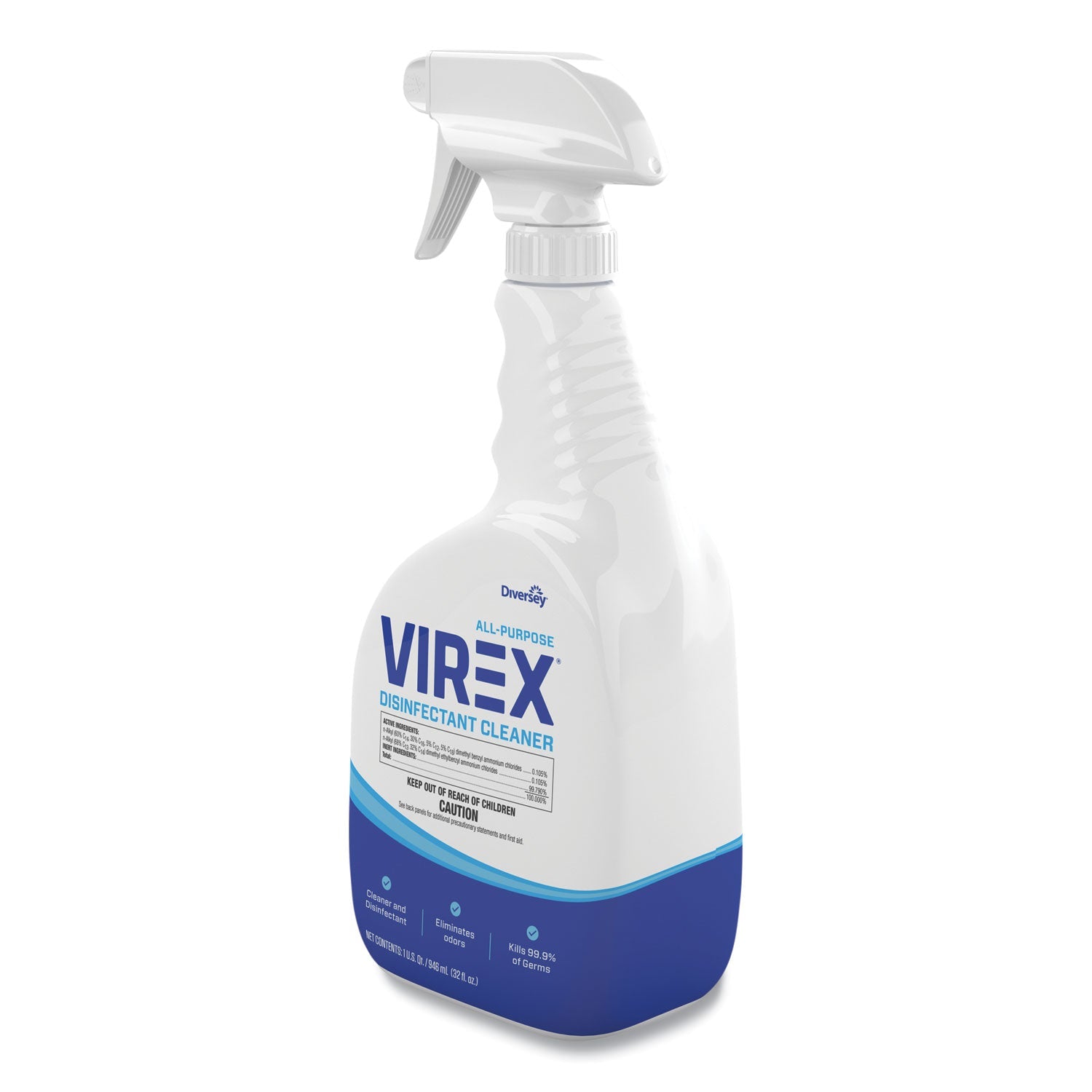 Diversey™ Virex All-Purpose Disinfectant Cleaner, Citrus Scent, 32 Oz Spray Bottle, 8/carton - Bloom Skins