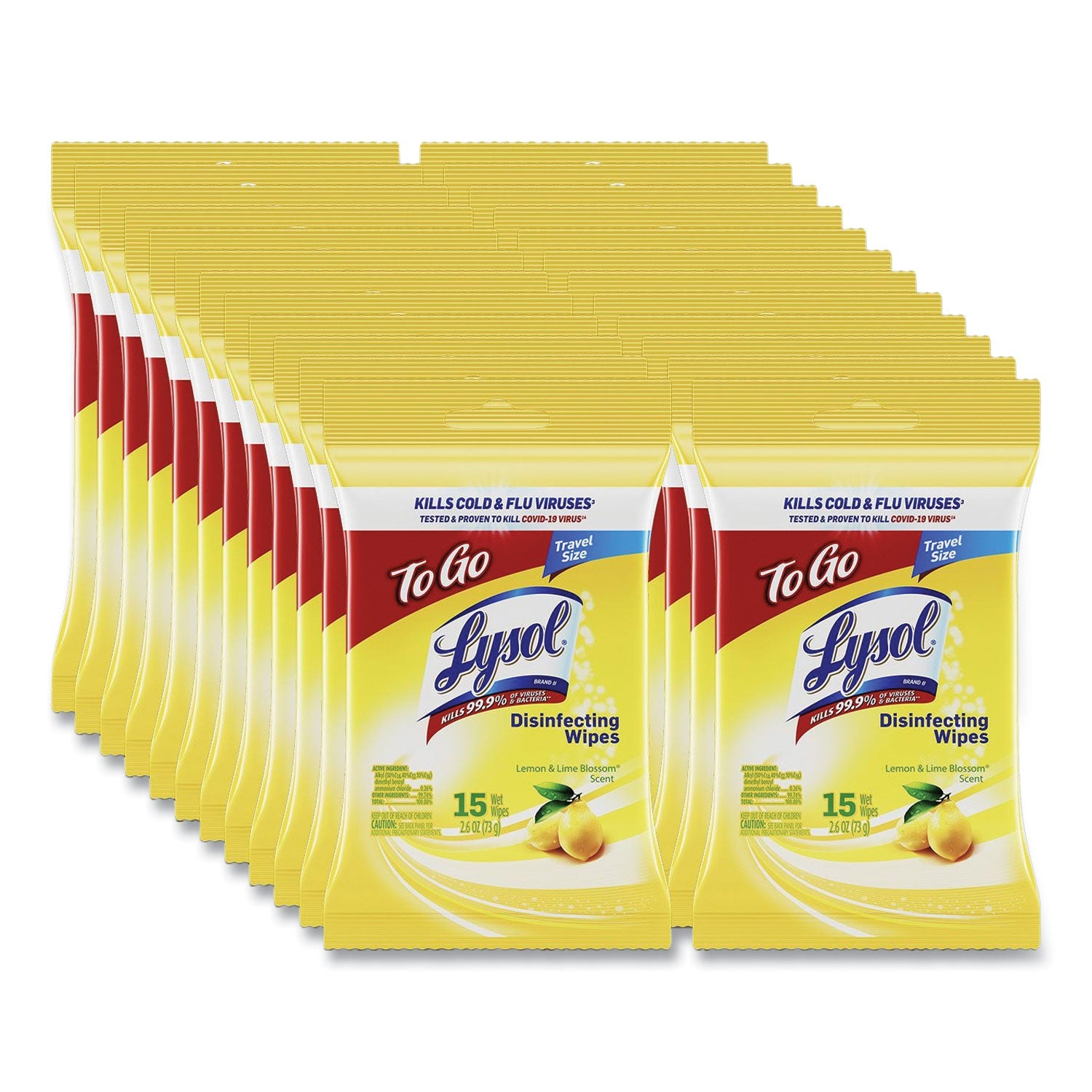LYSOL Disinfecting Wipes Flatpacks | 15 Wipes